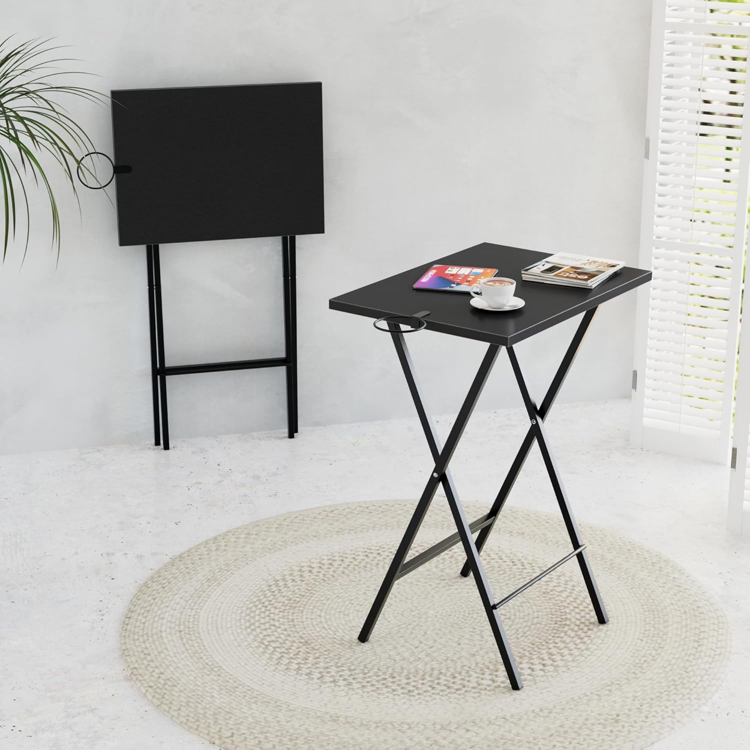VECELO Folding TV Tray for Eating Set of 2