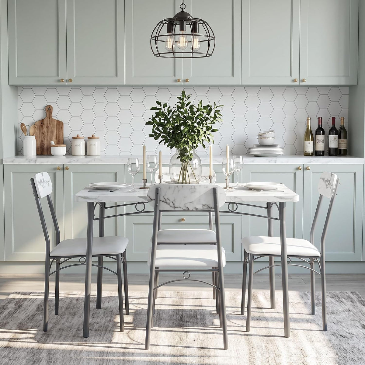 VECELO Dining Table Set