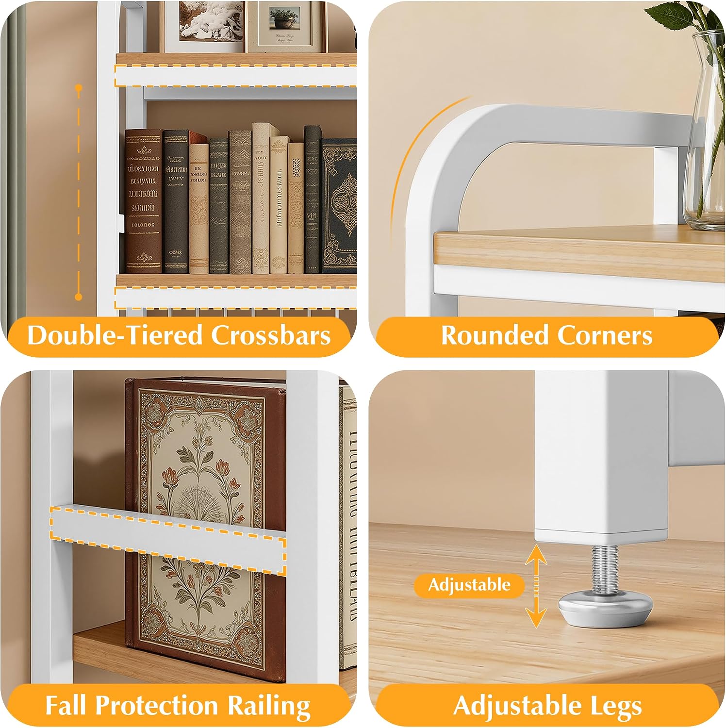 VECELO 2-Tier Desktop Bookshelf