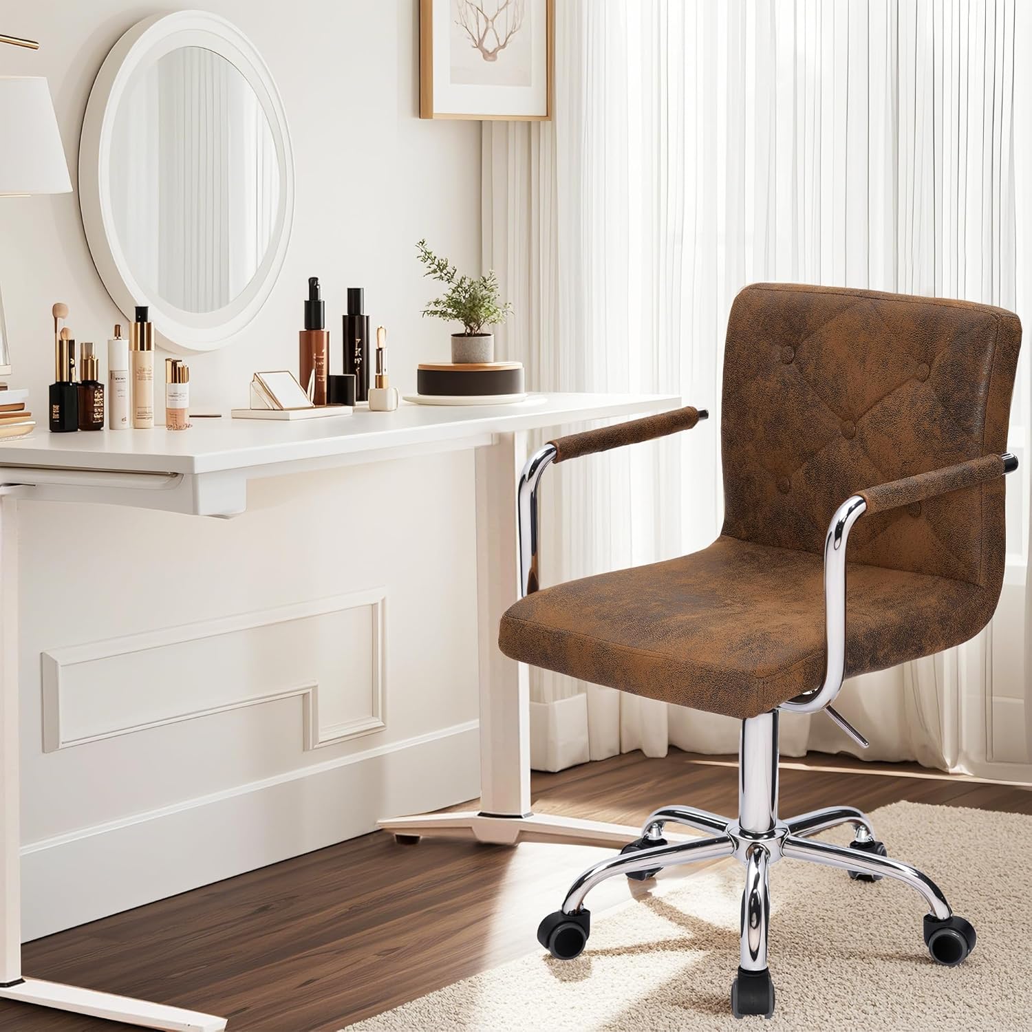 VECELO Mid-Back Home Office Desk Chair