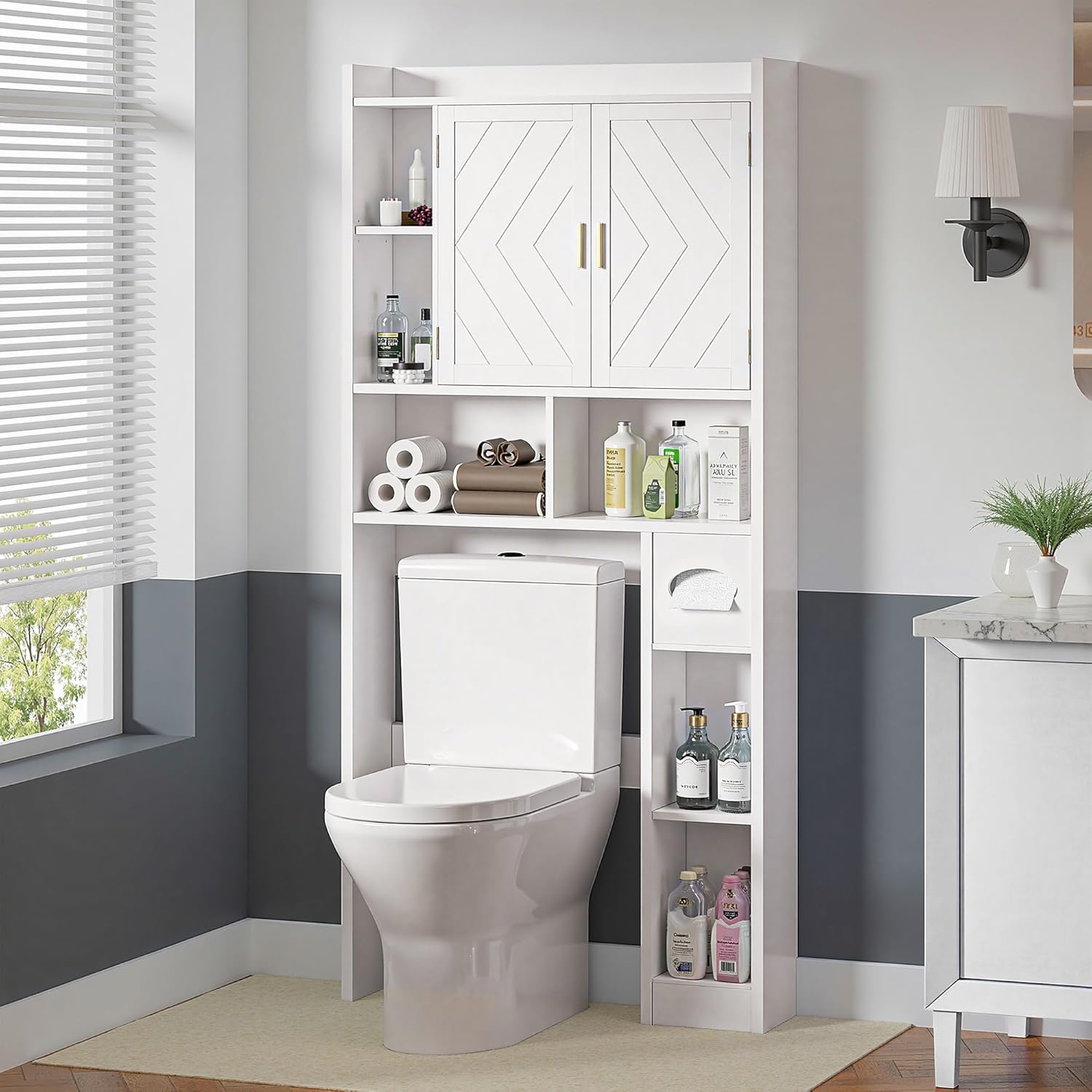 VECELO Over The Toilet Storage Cabinet