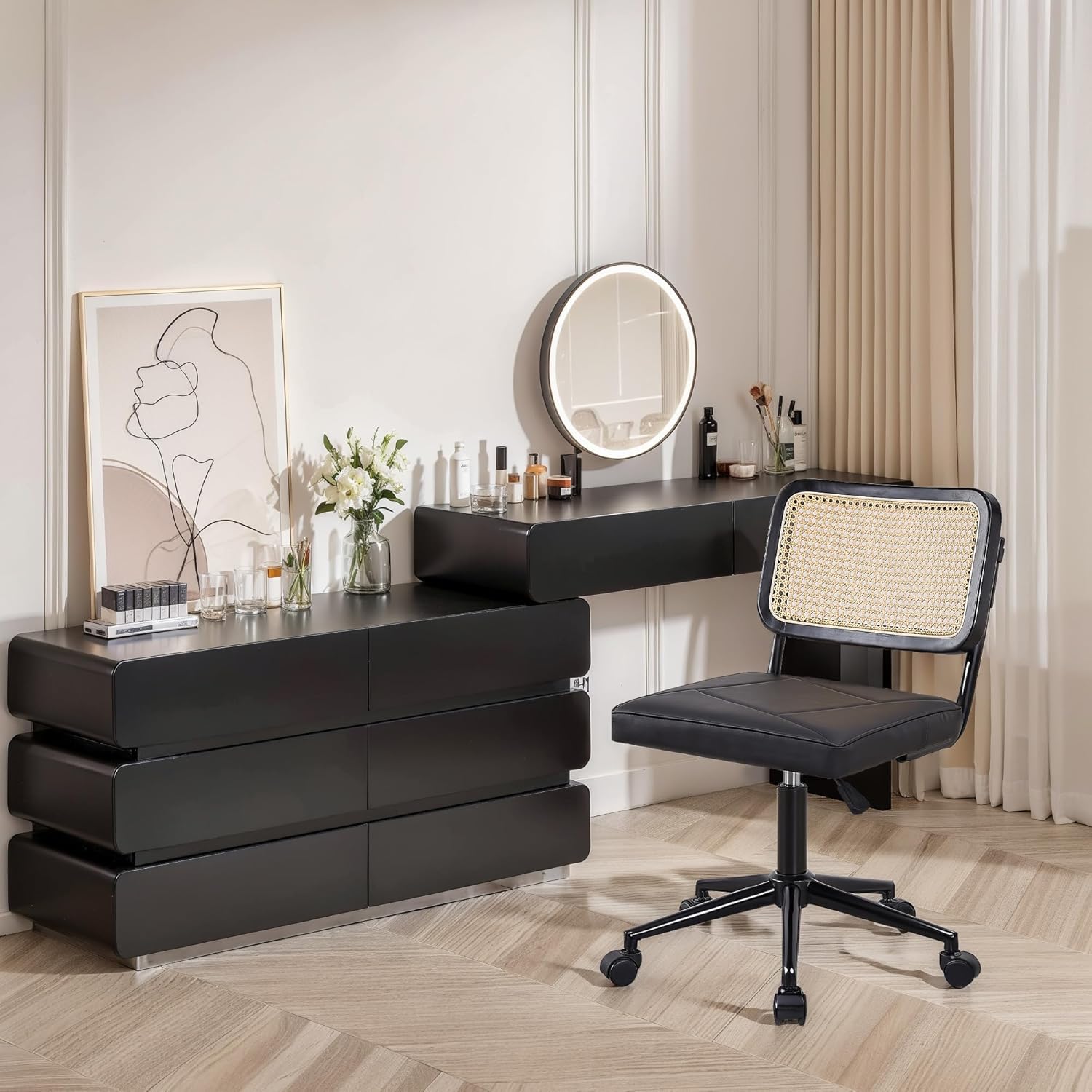 VECELO PU Leather Home Office Chair