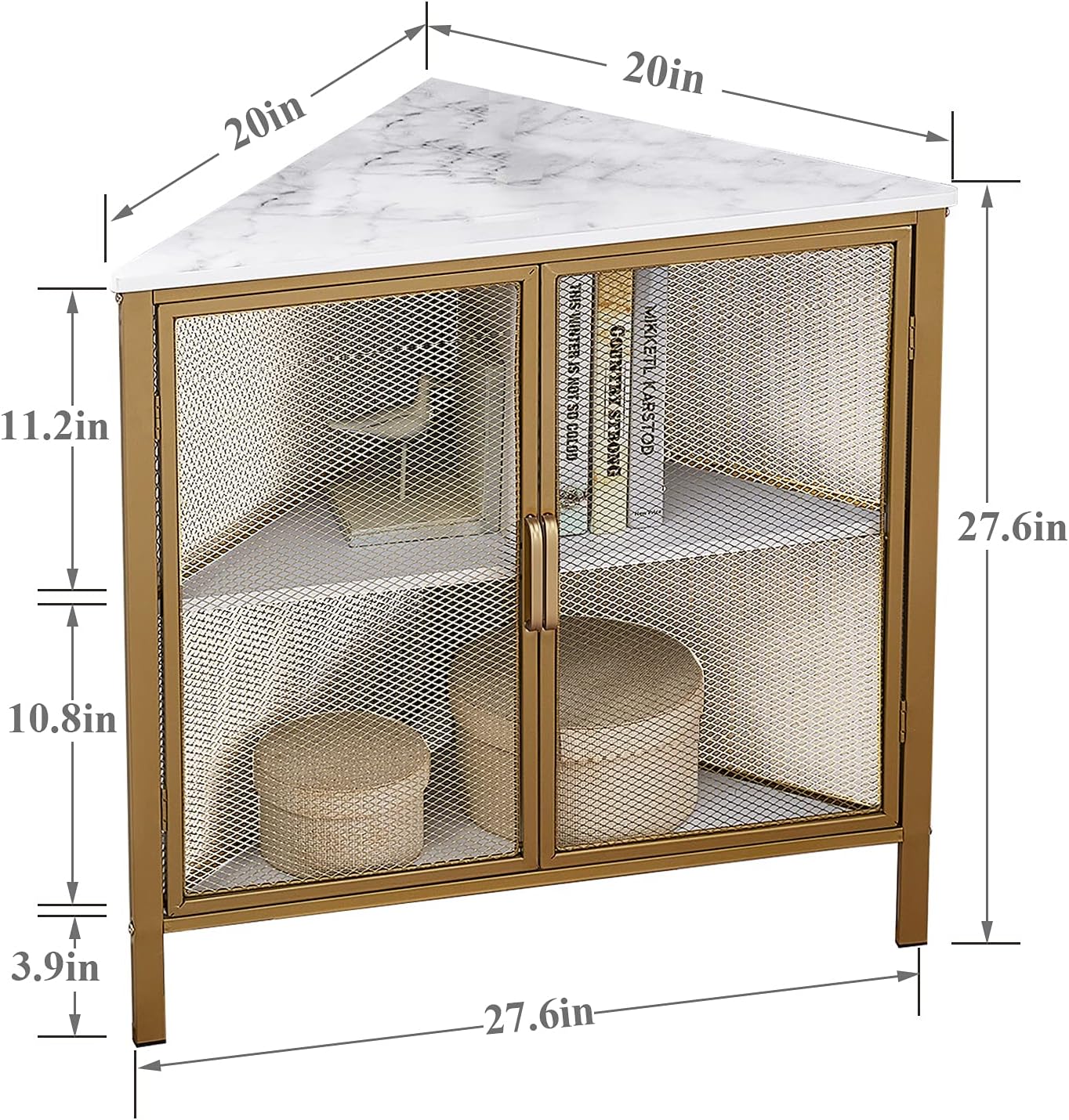 VECELO Corner Storage Organizer/Cabinet - VECELO