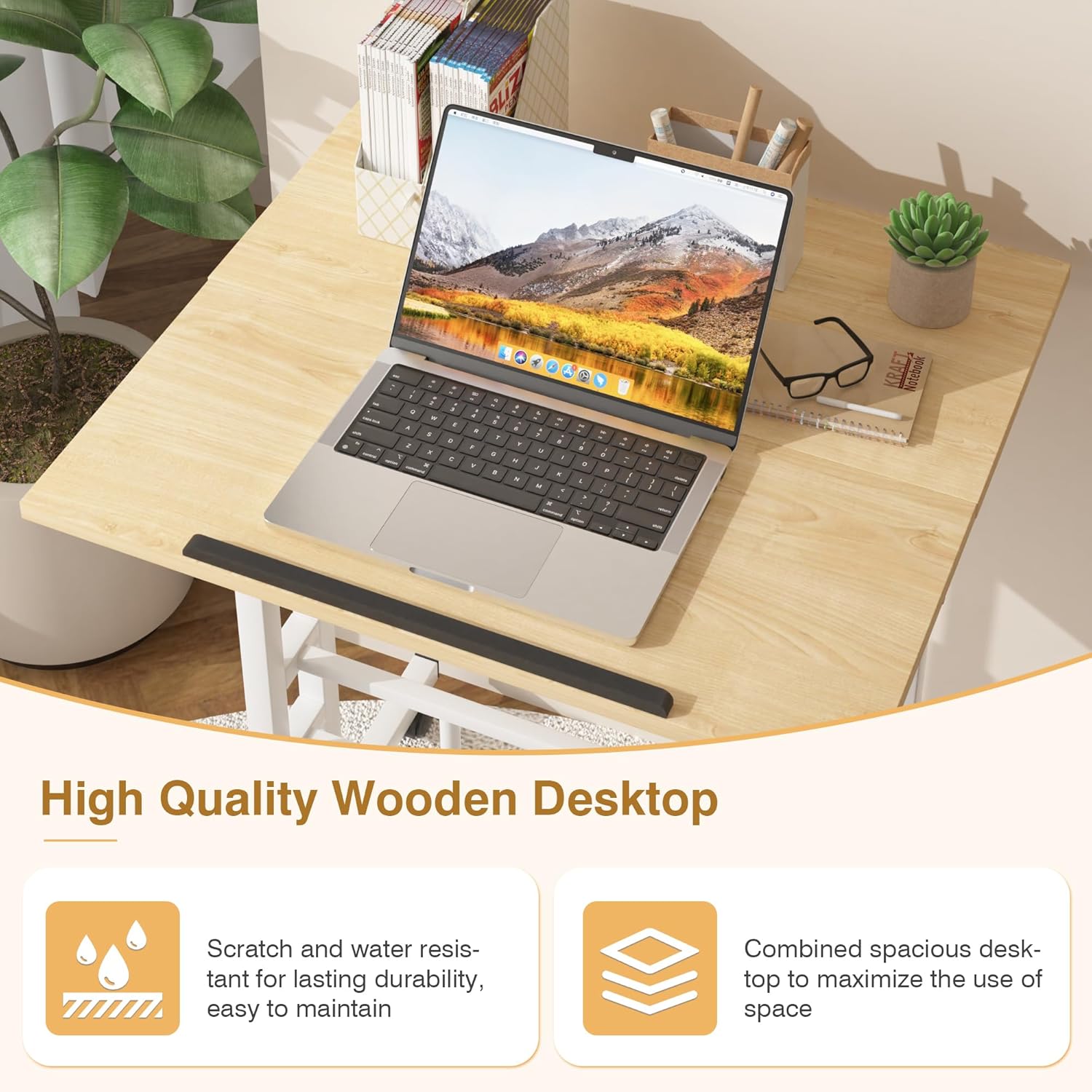 VECELO Small Mobile Standing Desk 24 Inch