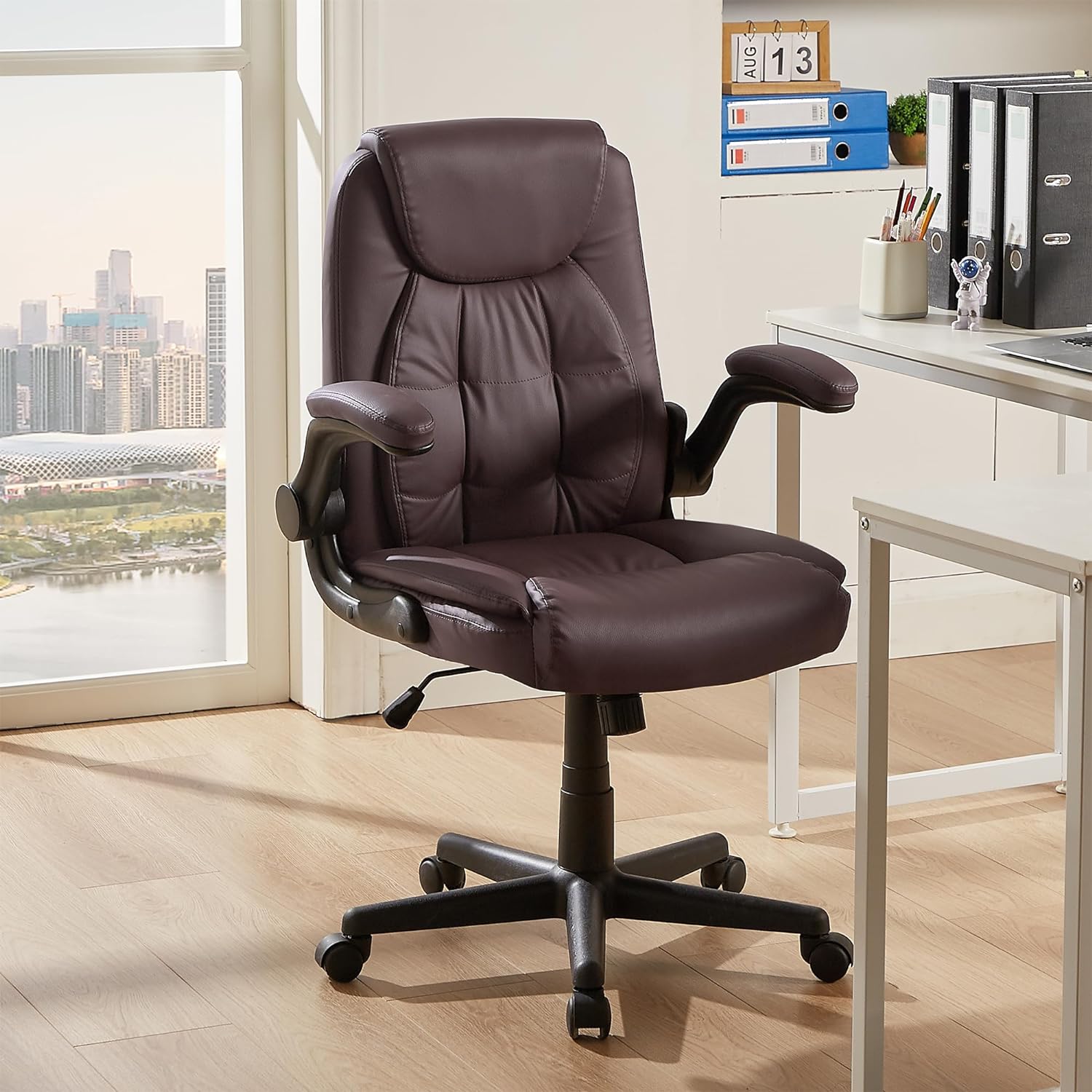 VECELO Executive High-Back PU Leather Computer Desk Chairs - VECELO