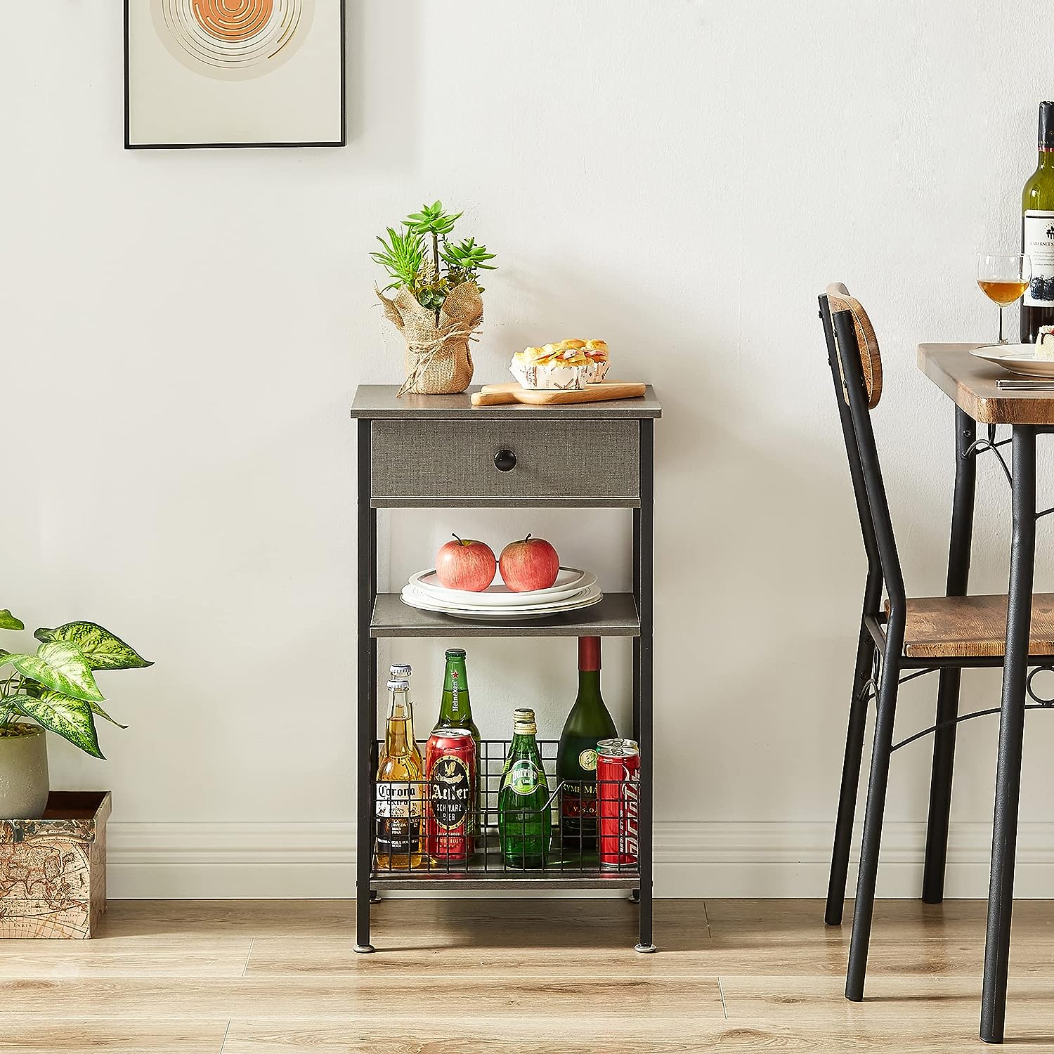 VECELO 27.5" Tall End Tables, Nightstands - VECELO