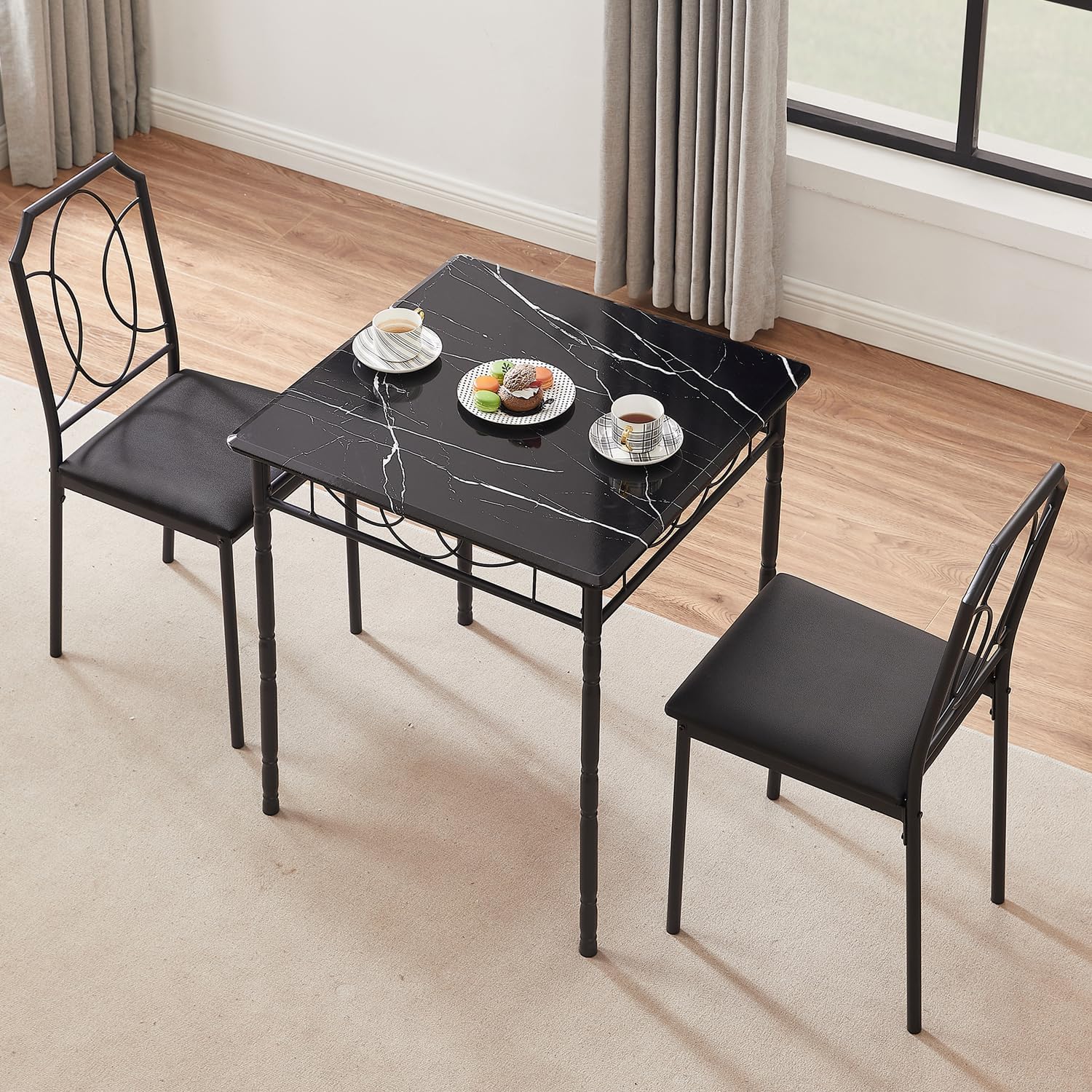 VECELO Modern 5 Pieces Dining Table Set
