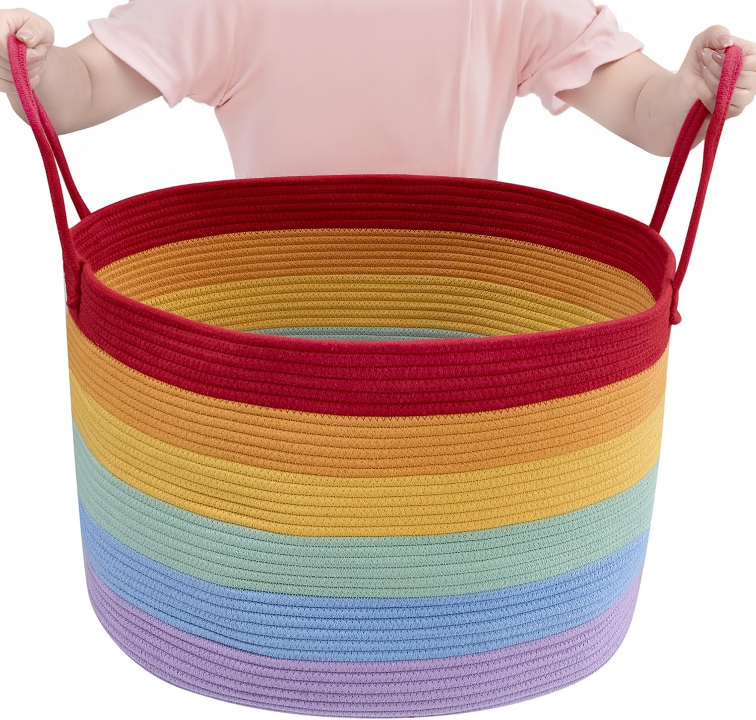 VECELO Large Blanket Basket (20.1" x 12.6")