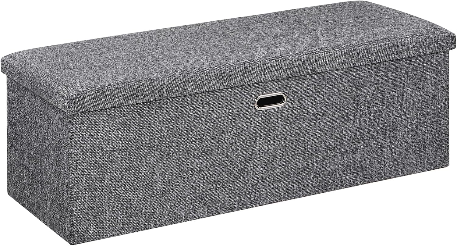 VECELO Folding Storage Ottoman Bench