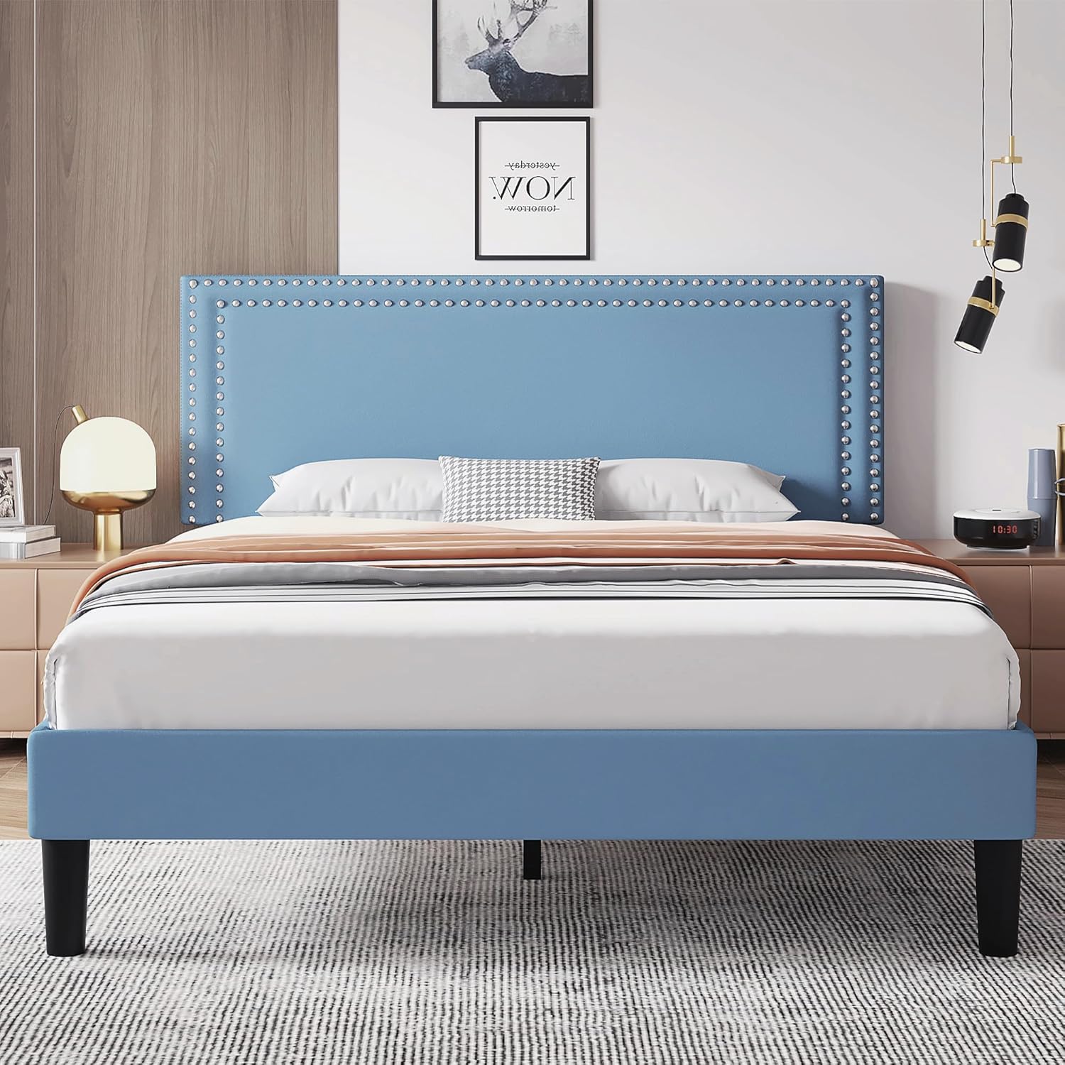 VECELO Modern Platform Bed Frame/Mattress Foundation