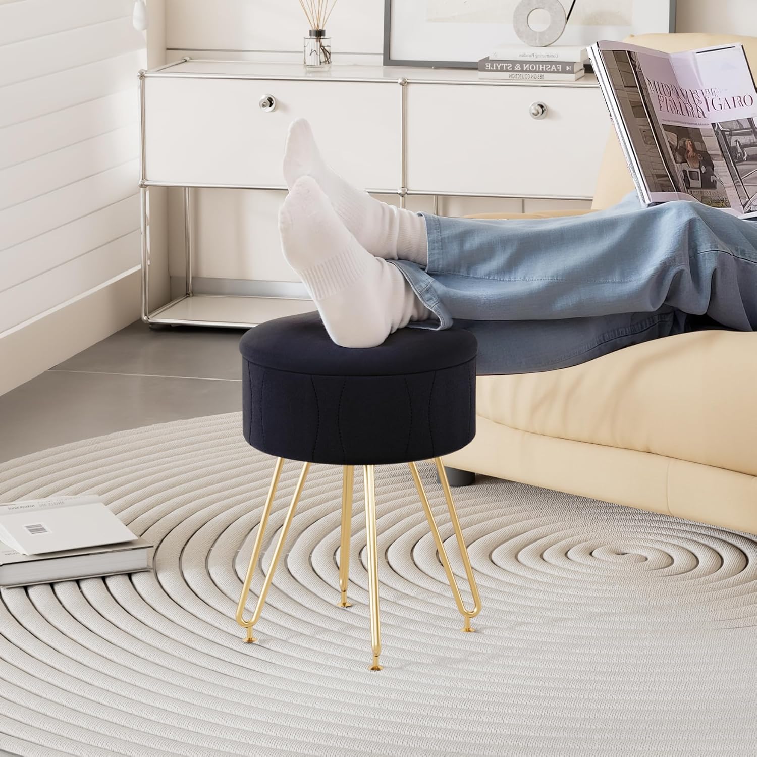 VECELO Vanity Stool with Storage