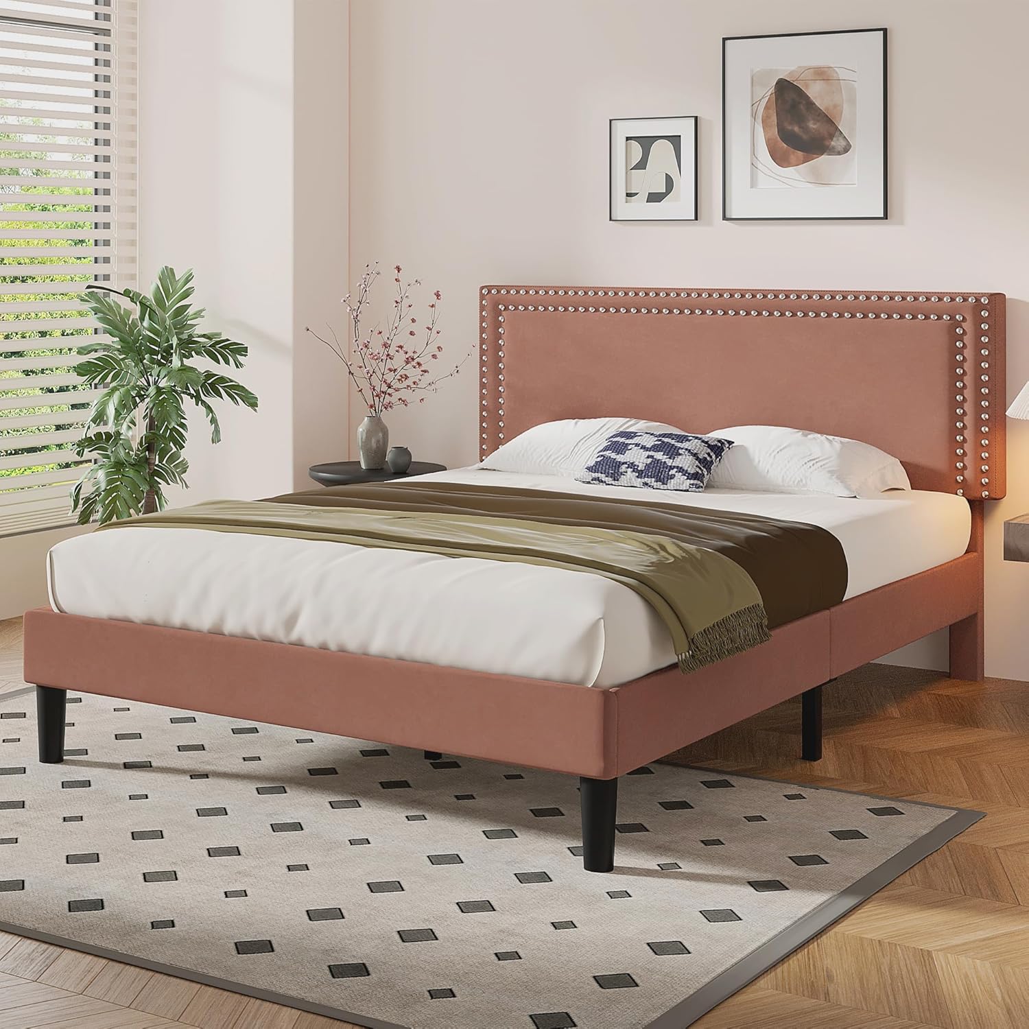 VECELO Modern Platform Bed Frame/Mattress Foundation