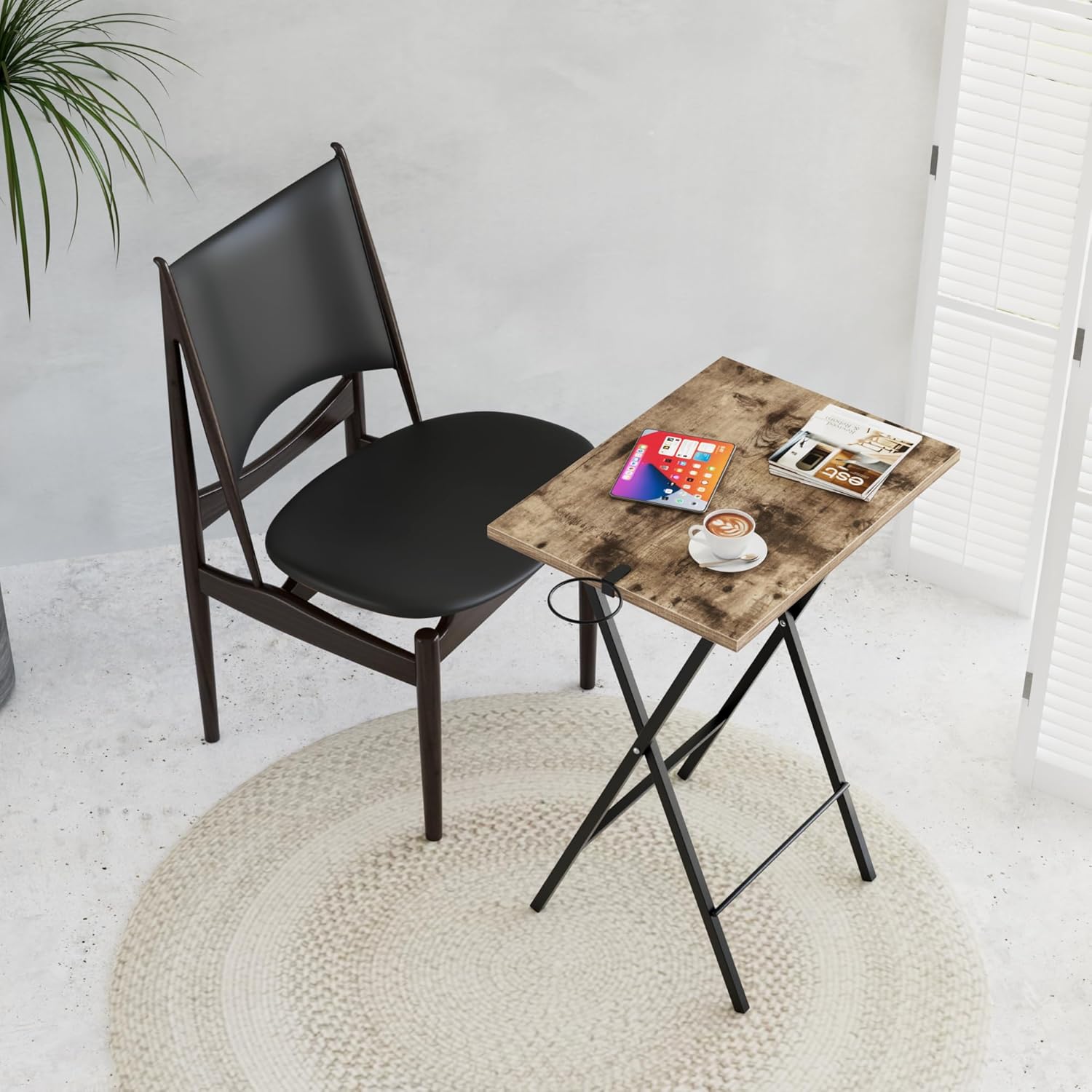 VECELO Folding TV Tray for Eating Set of 2