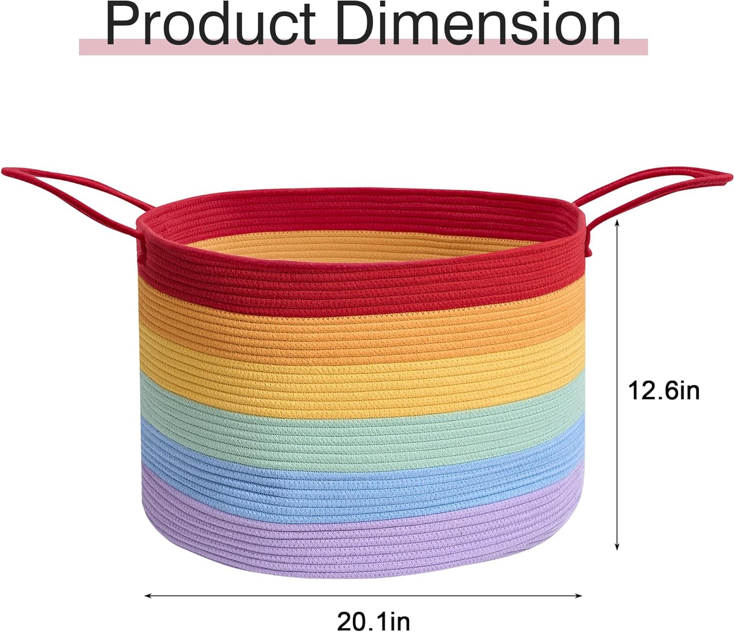 VECELO Large Blanket Basket (20.1" x 12.6")