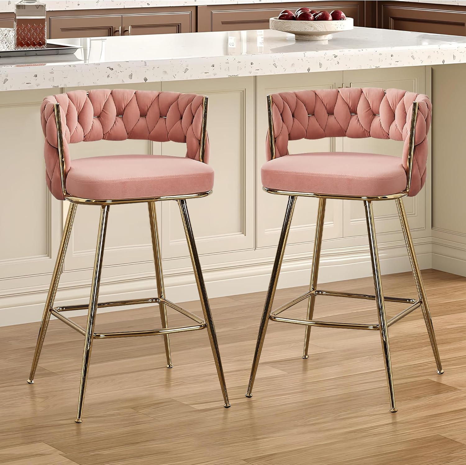 VECELO Bar Stools, Counter Height Bar Stools