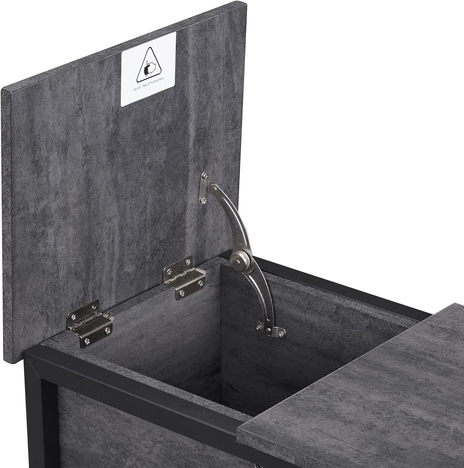 VECELO 24''Tall Flip Top Narrow Side Table with Storage Shelf for Living Room - VECELO