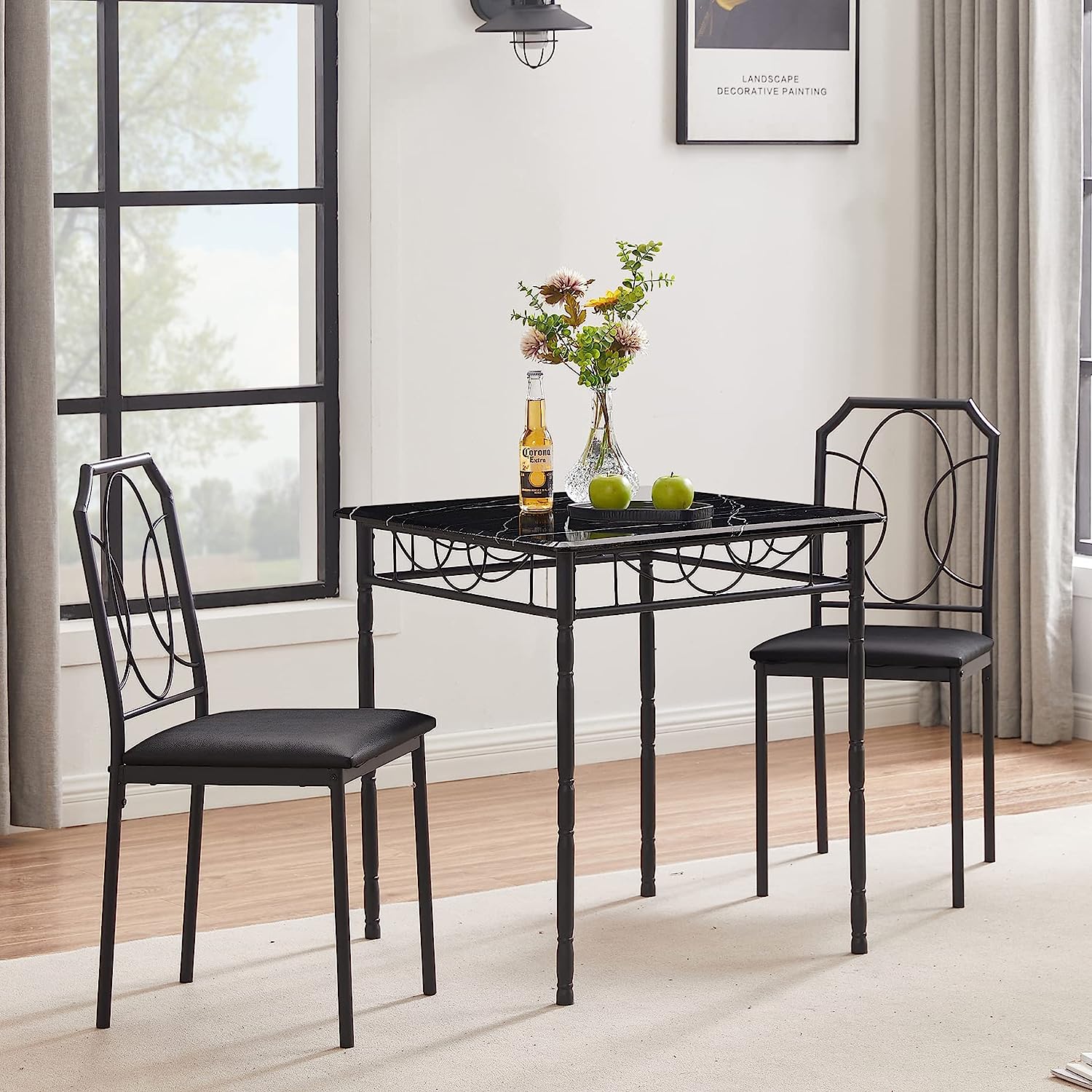 VECELO Modern 5 Pieces Dining Table Set