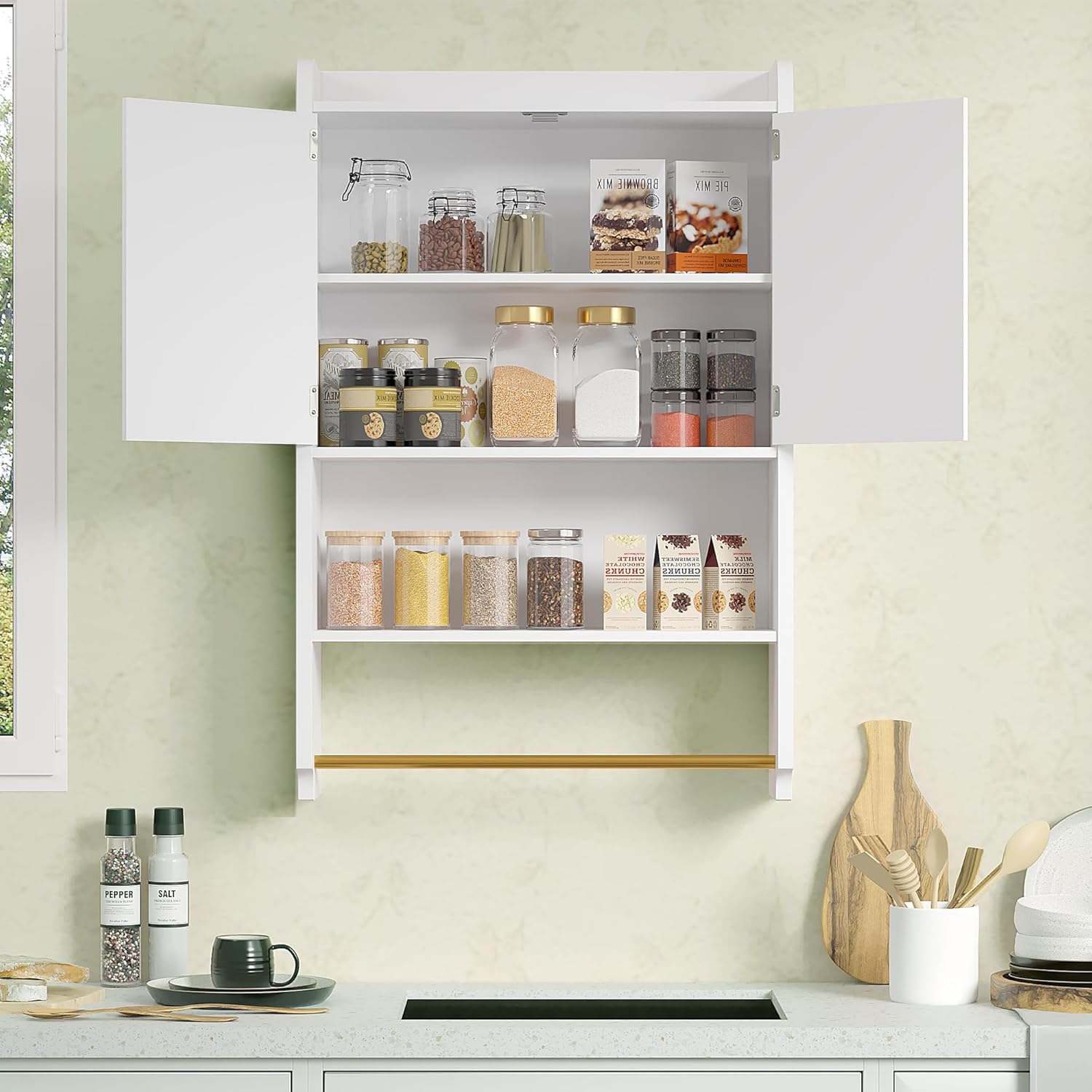 VECELO Bathroom Wall Cabinet, Wall Mounted Medicine Cabinet - VECELO