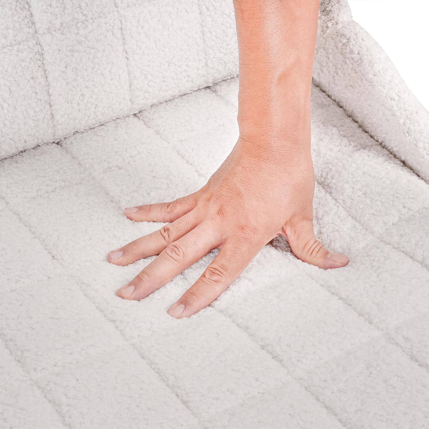 VECELO Rocking Chair Nursery Leather Glider Rocker with High Backrest