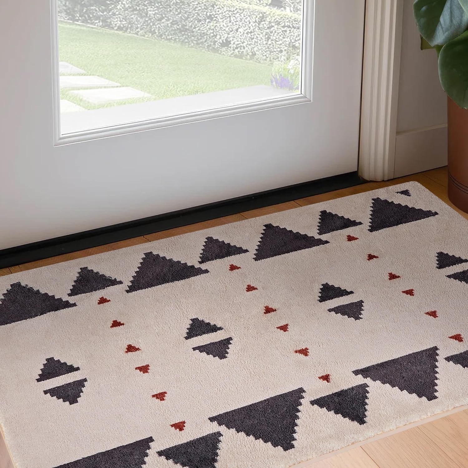 VECELO Outdoor Front Door Mat Outside Entrance, Low-Profile Welcome Mat - VECELO