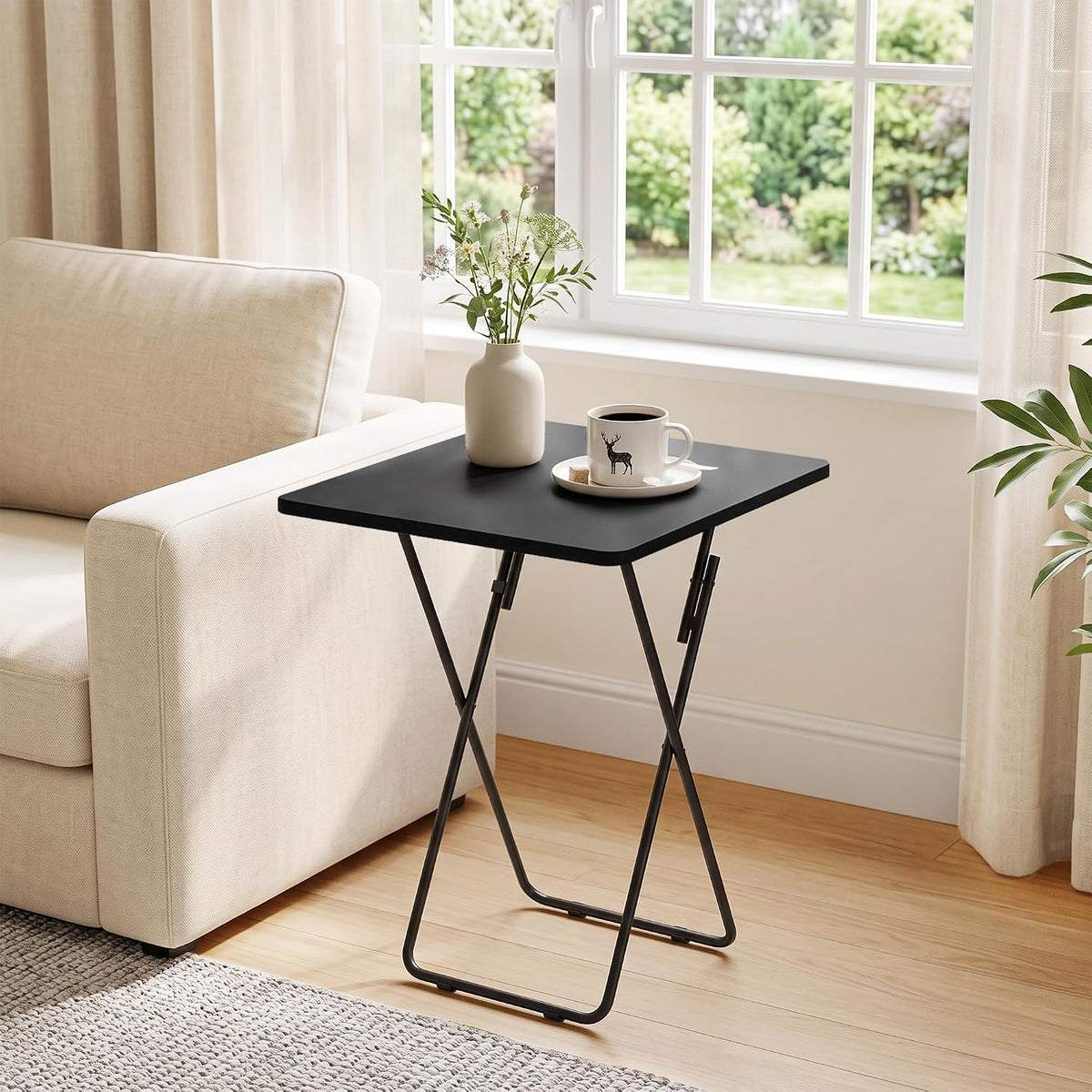 VECELO Folding Table Portable TV Snack Trays No Assembly Required
