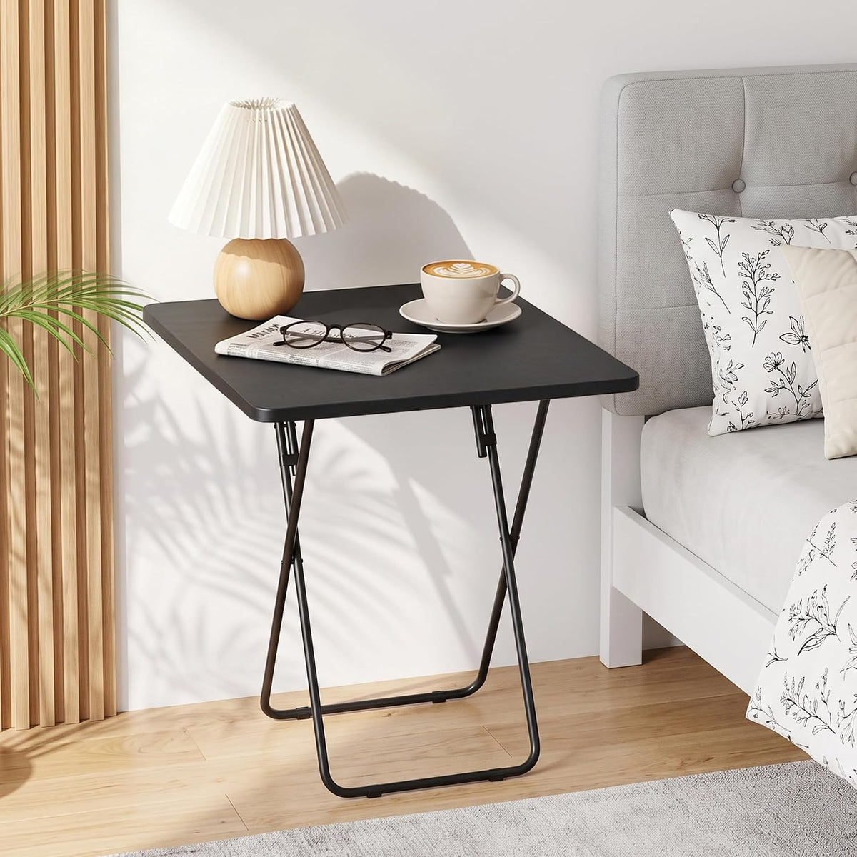 VECELO Folding Table Portable TV Snack Trays No Assembly Required