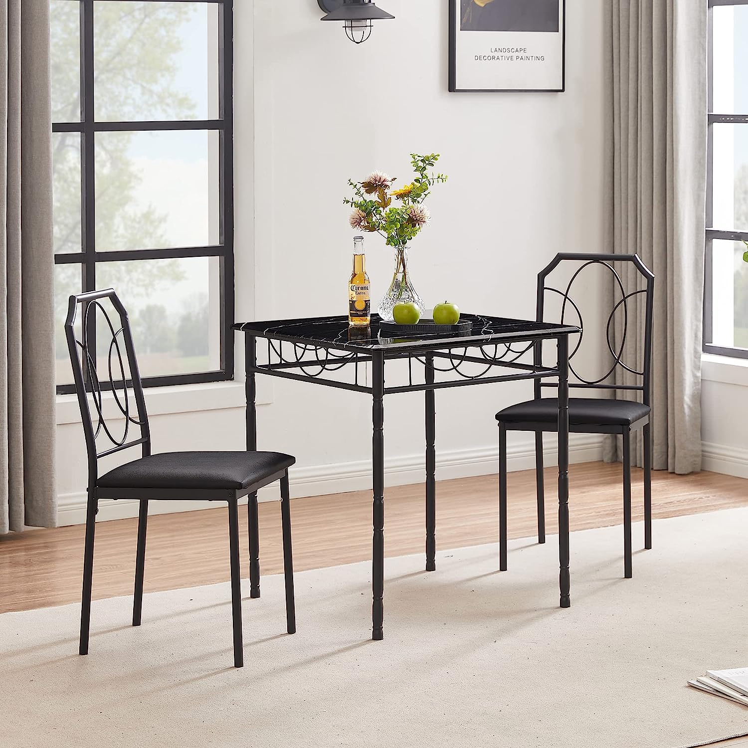 VECELO Modern 5 Pieces Dining Table Set