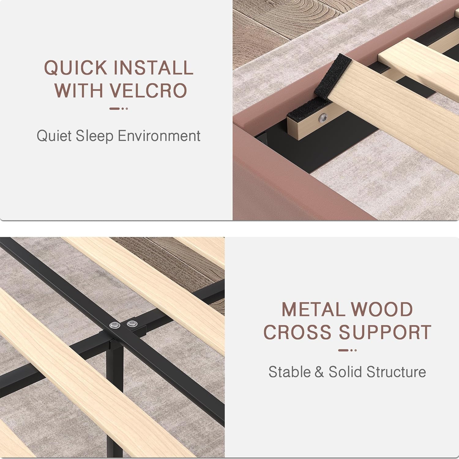 VECELO Modern Platform Bed Frame/Mattress Foundation