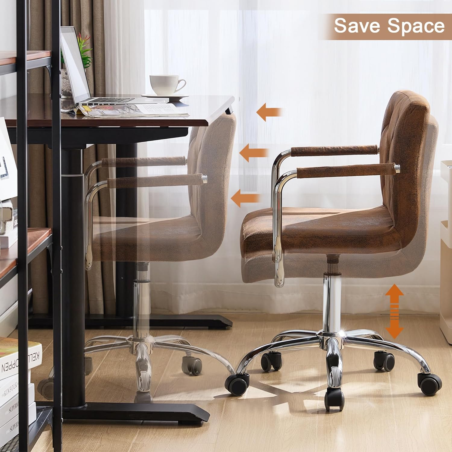VECELO Mid-Back Home Office Desk Chair