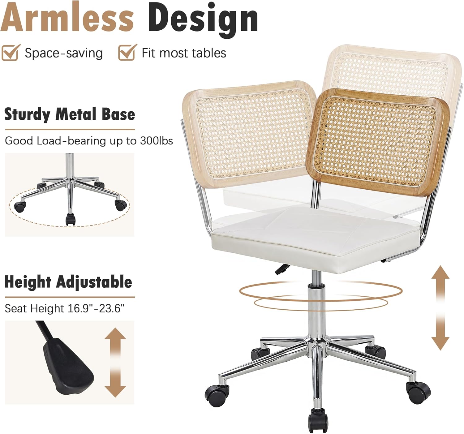 VECELO PU Leather Home Office Chair