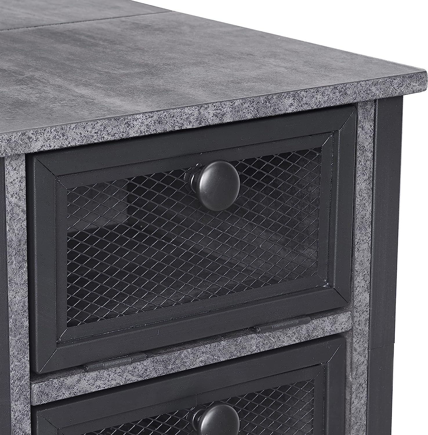 VECELO 24''Tall Flip Top Narrow Side Table with Storage Shelf for Living Room - VECELO