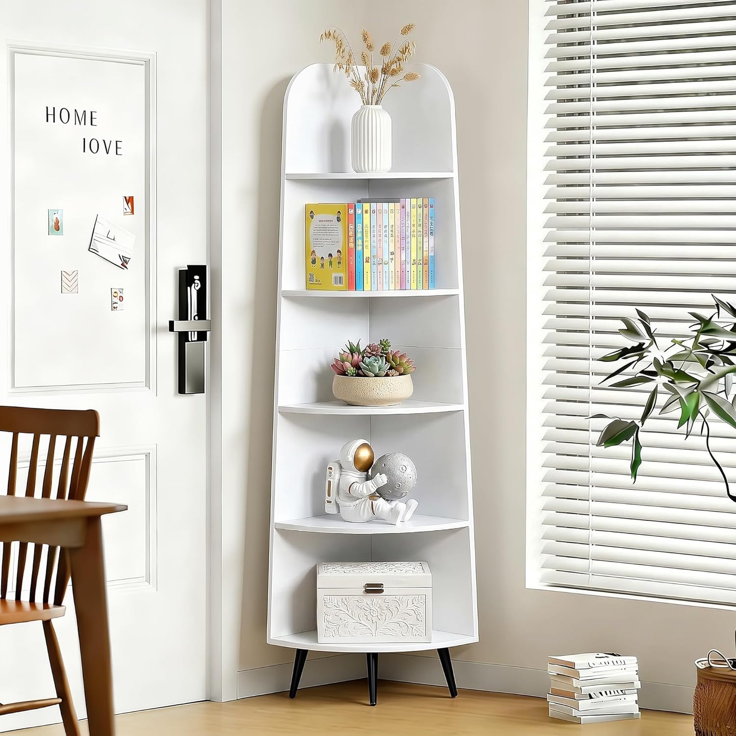 VECELO Large Corner Shelf - 66.93" Tall 5-Tier Organizer