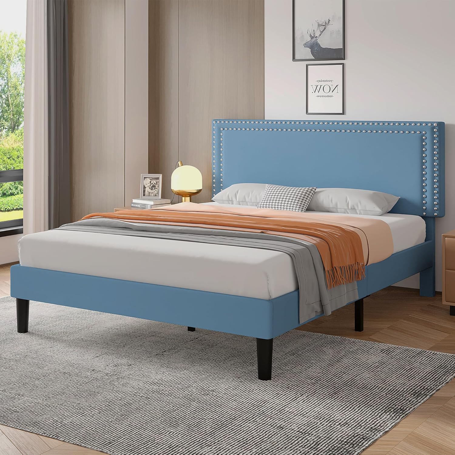 VECELO Modern Platform Bed Frame/Mattress Foundation