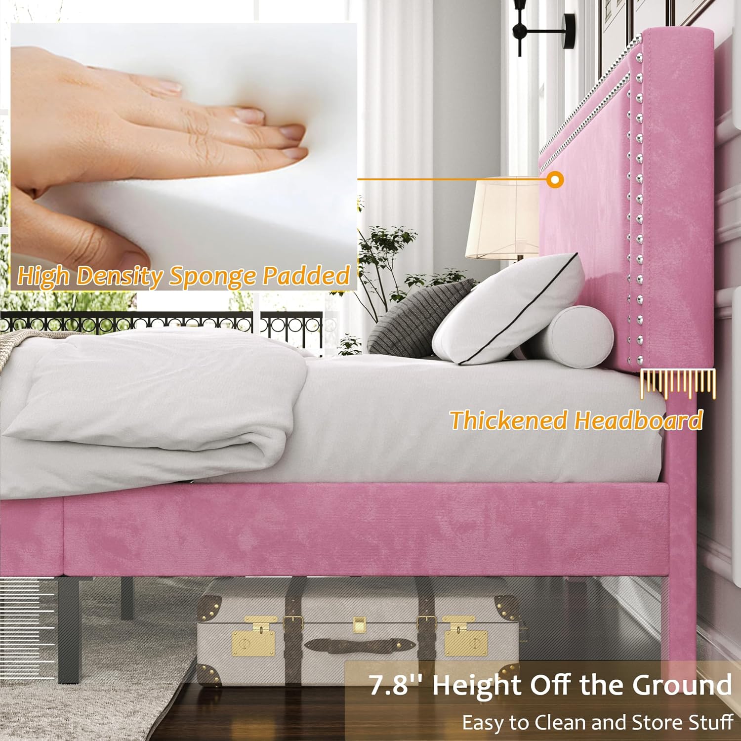 VECELO Modern Platform Bed Frame/Mattress Foundation