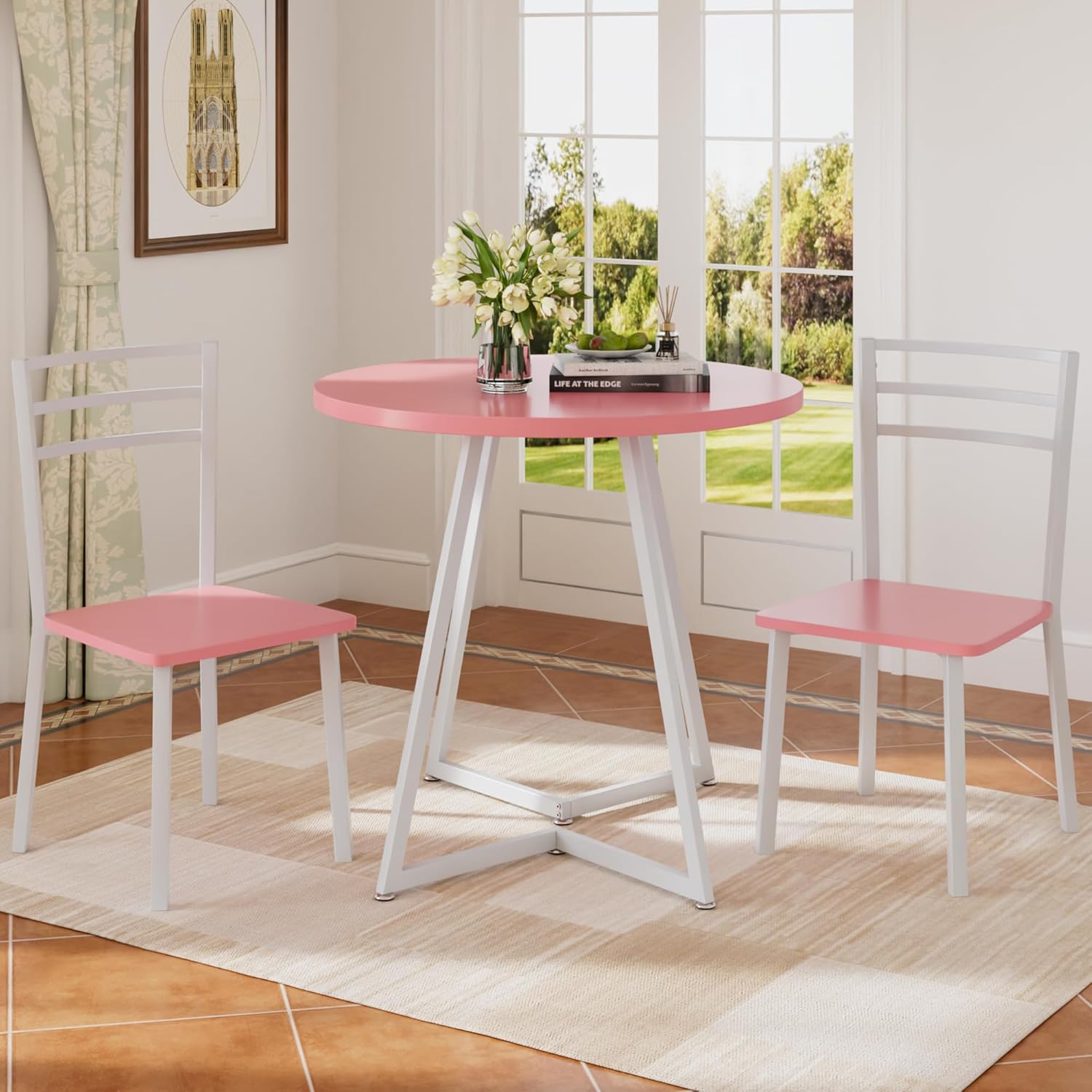 VECELO 3 Piece Kitchen Dining Room Set