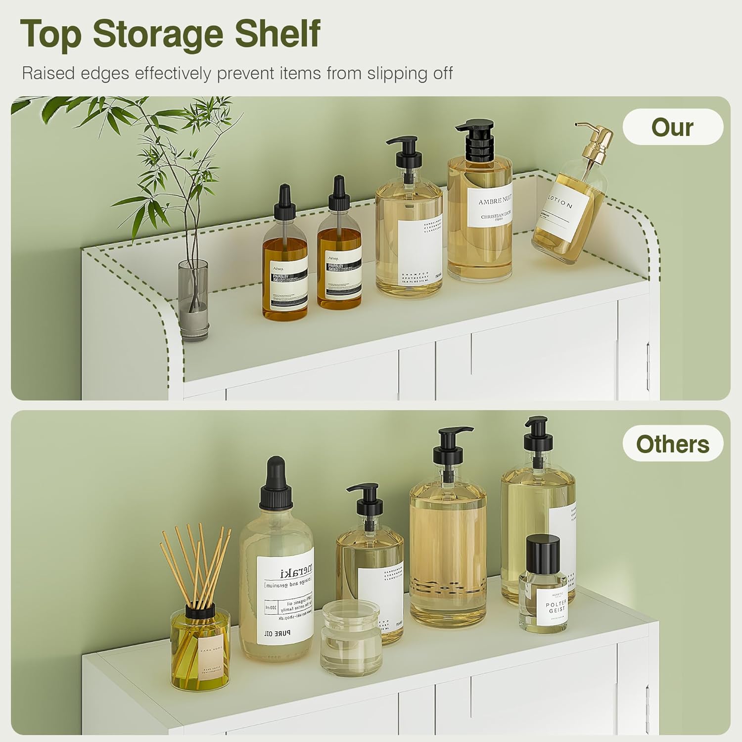 VECELO Bathroom Wall Cabinet