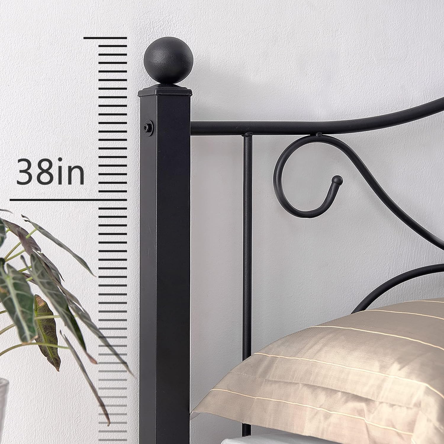 VECELO Classic Metal Bed Frame Mattress Foundation - VECELO