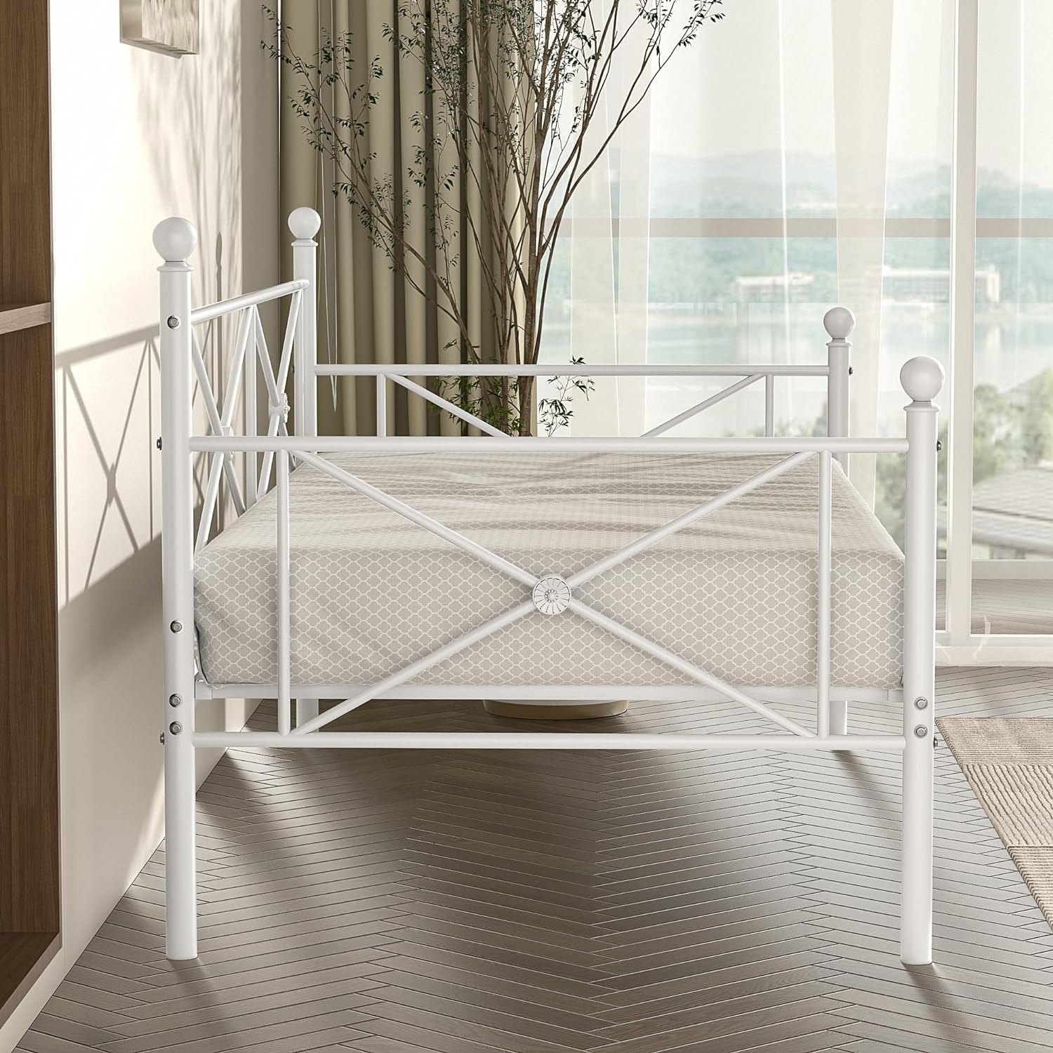 VECELO Twin Daybed with Headboard