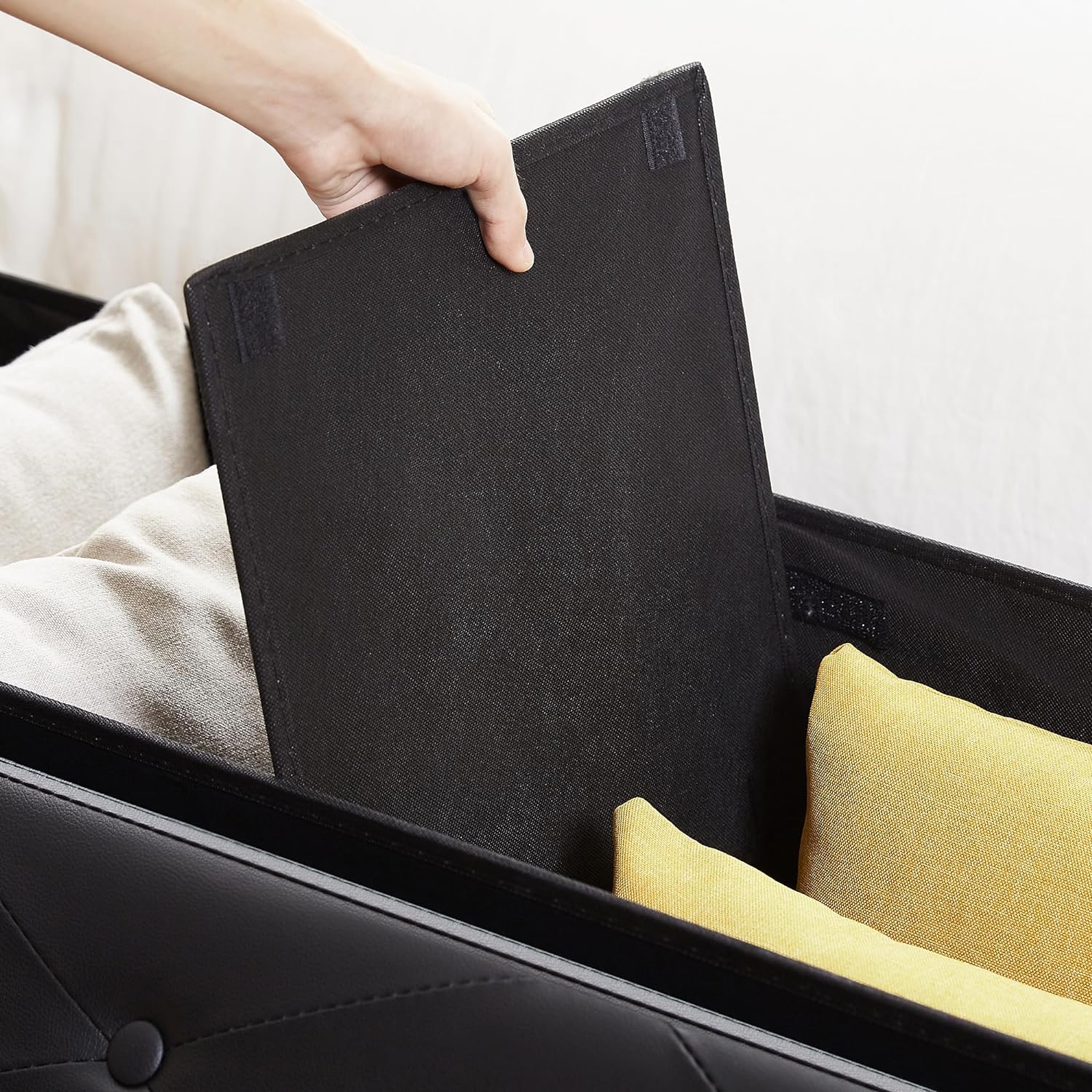 VECELO Storage Ottoman Bench End of Bed 43'' Footstool Footrest Stool Shoestool - VECELO