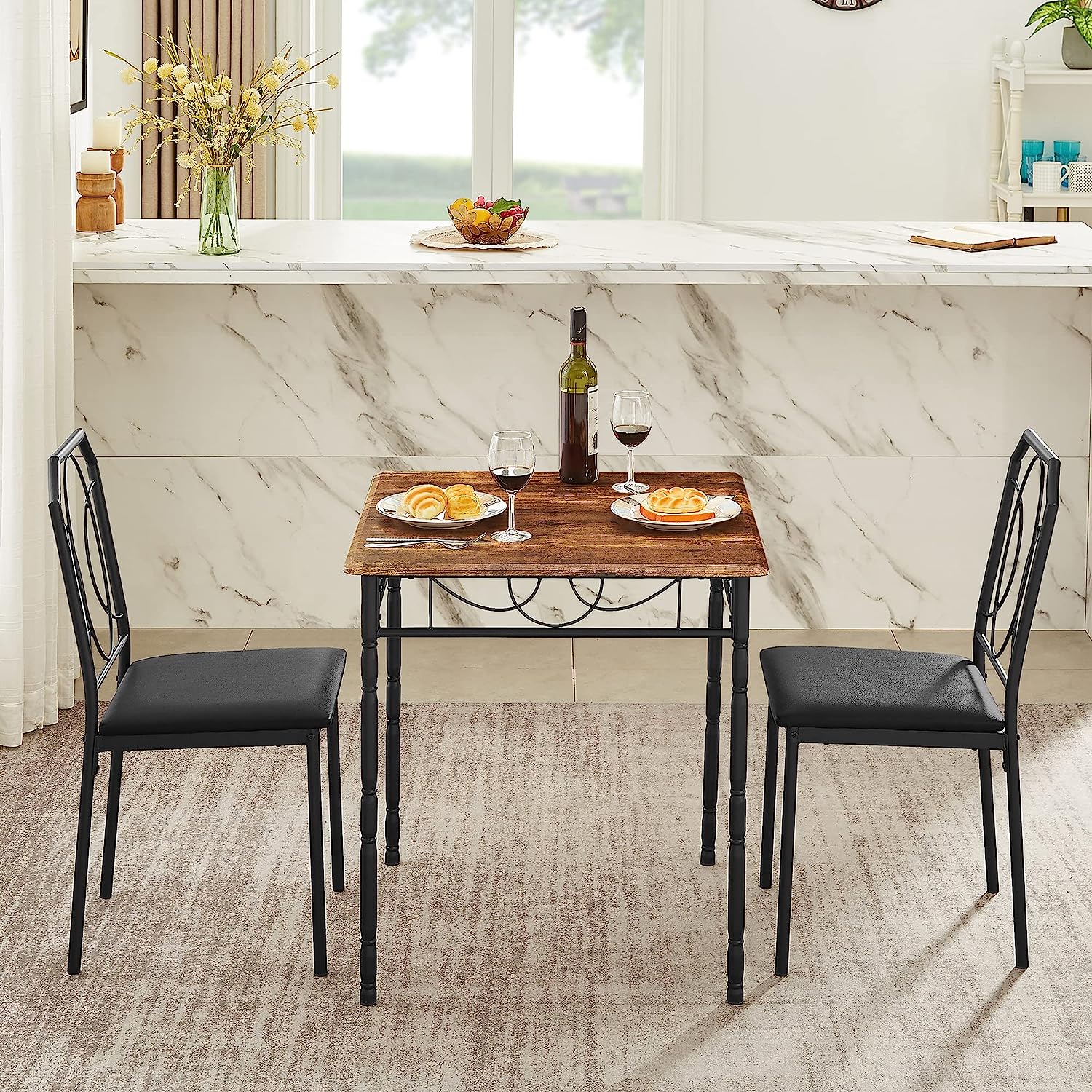 VECELO Modern 5 Pieces Dining Table Set