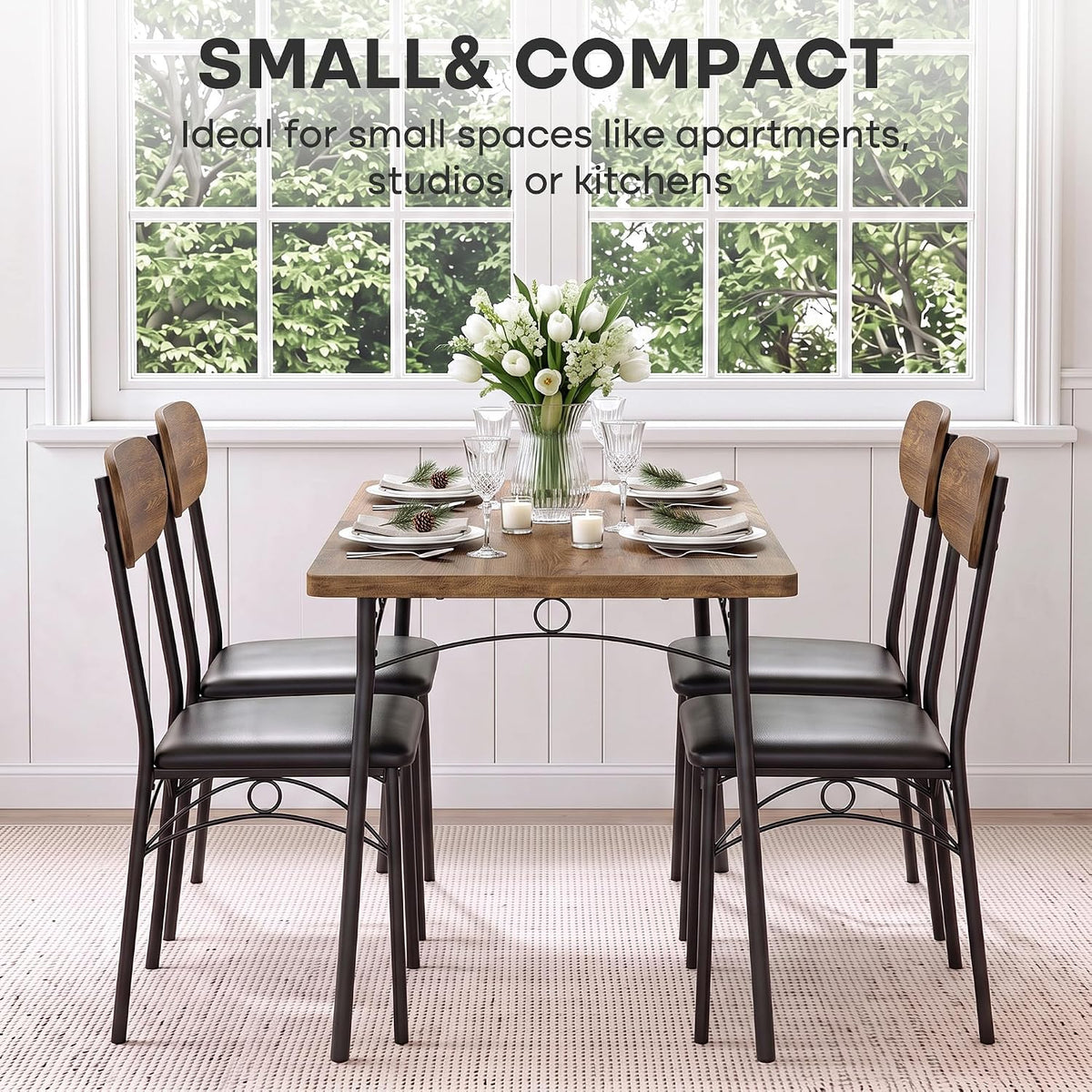 VECELO Dining Table Set