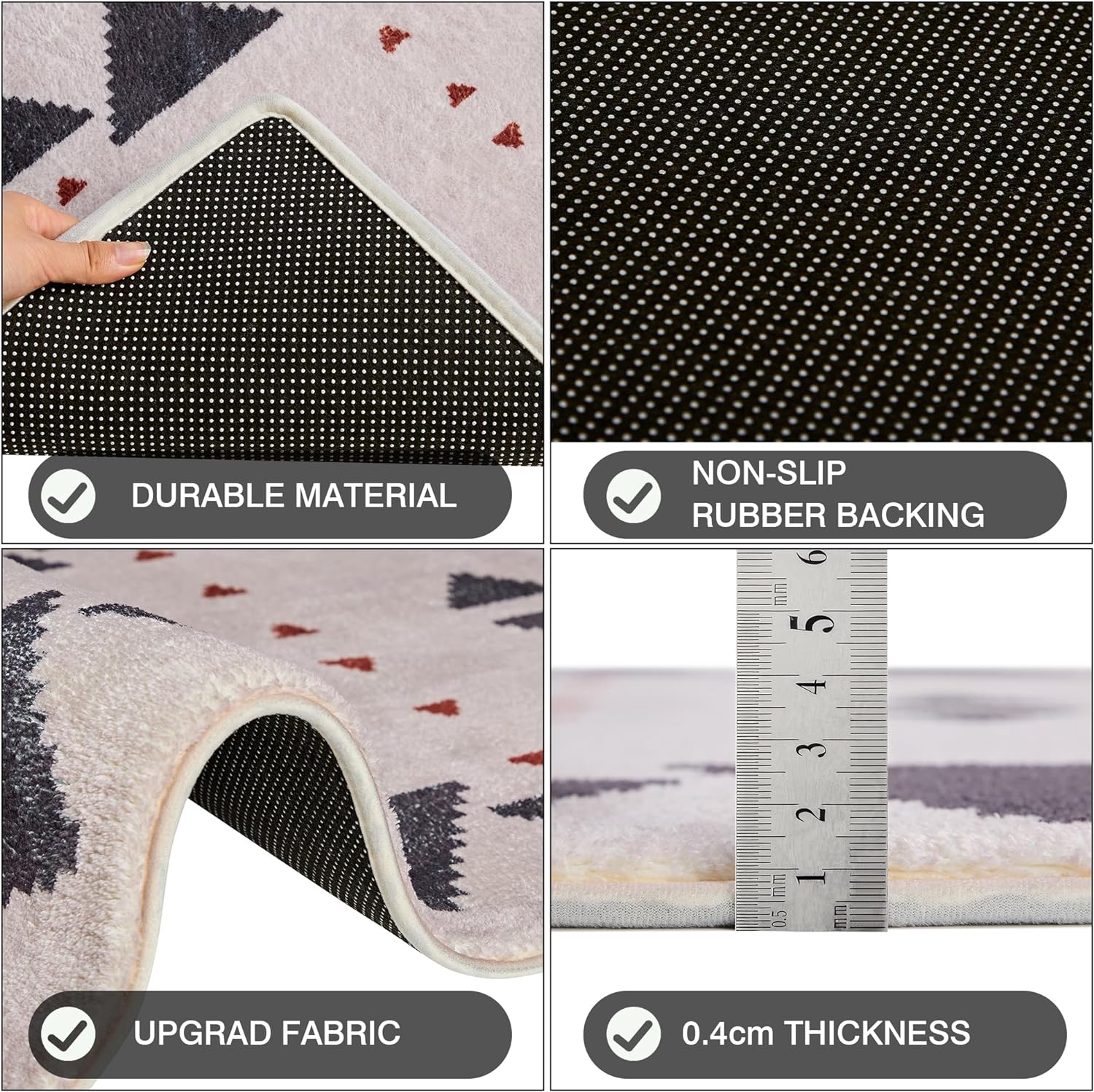 VECELO Outdoor Front Door Mat Outside Entrance, Low-Profile Welcome Mat - VECELO