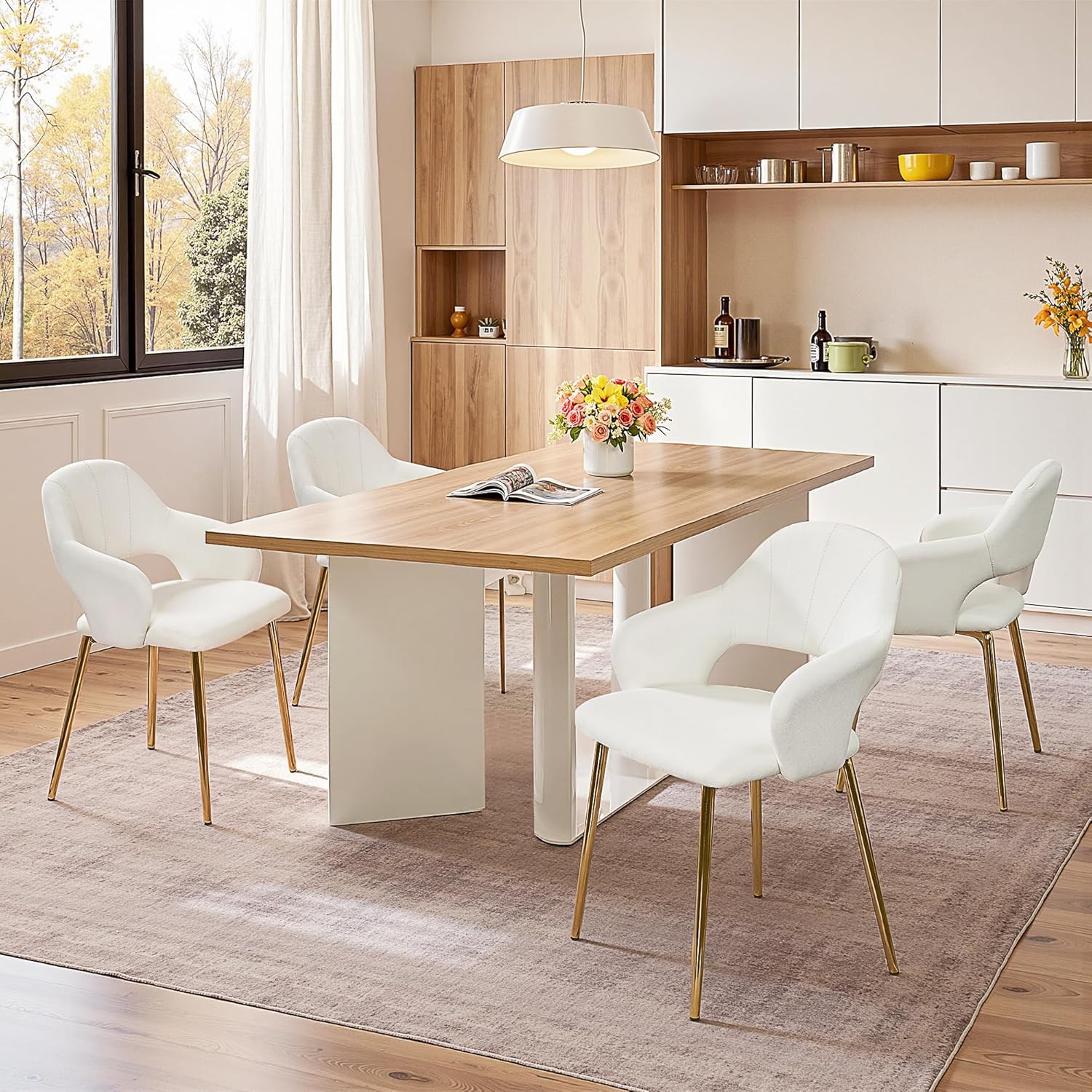 VECELO Velvet Dining Chairs Set of 2