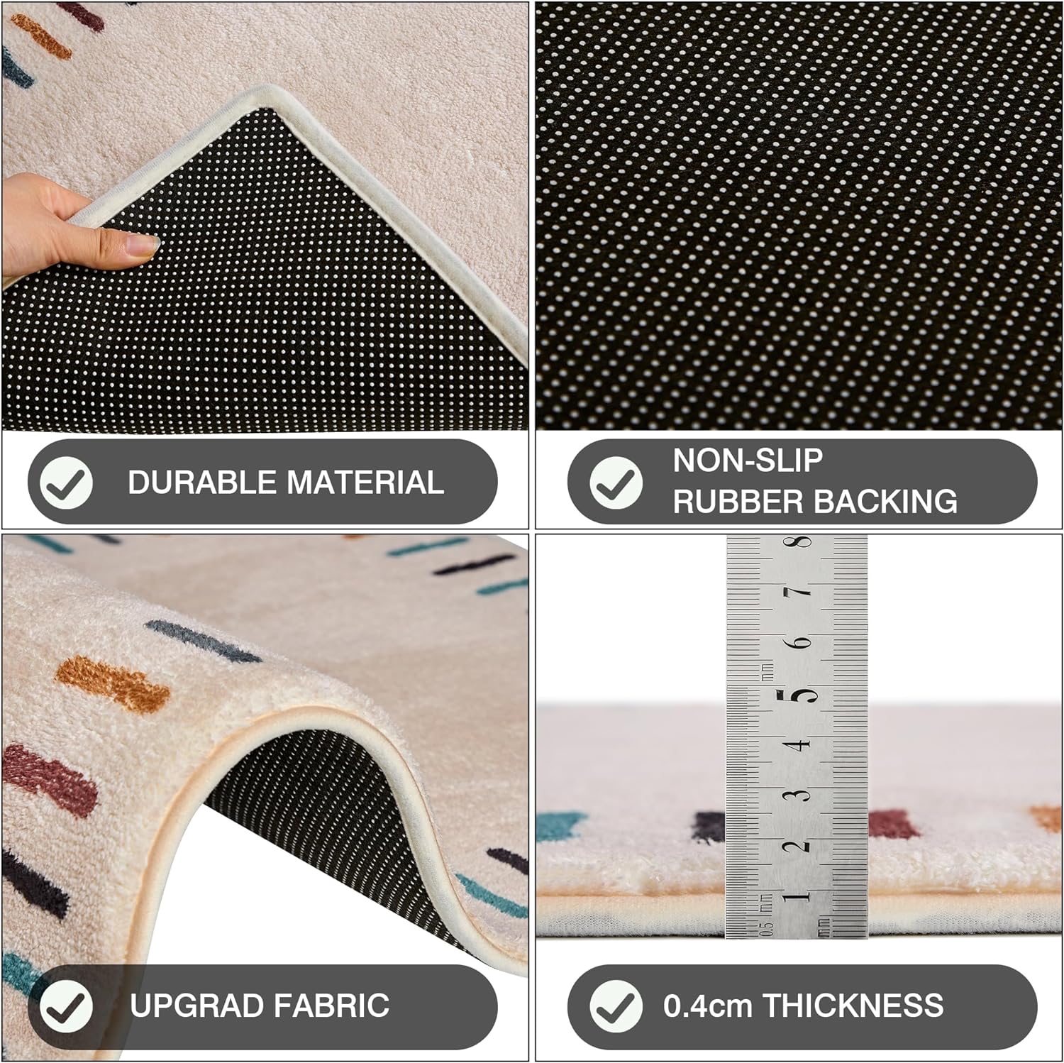 VECELO Outdoor Front Door Mat Outside Entrance, Low-Profile Welcome Mat - VECELO