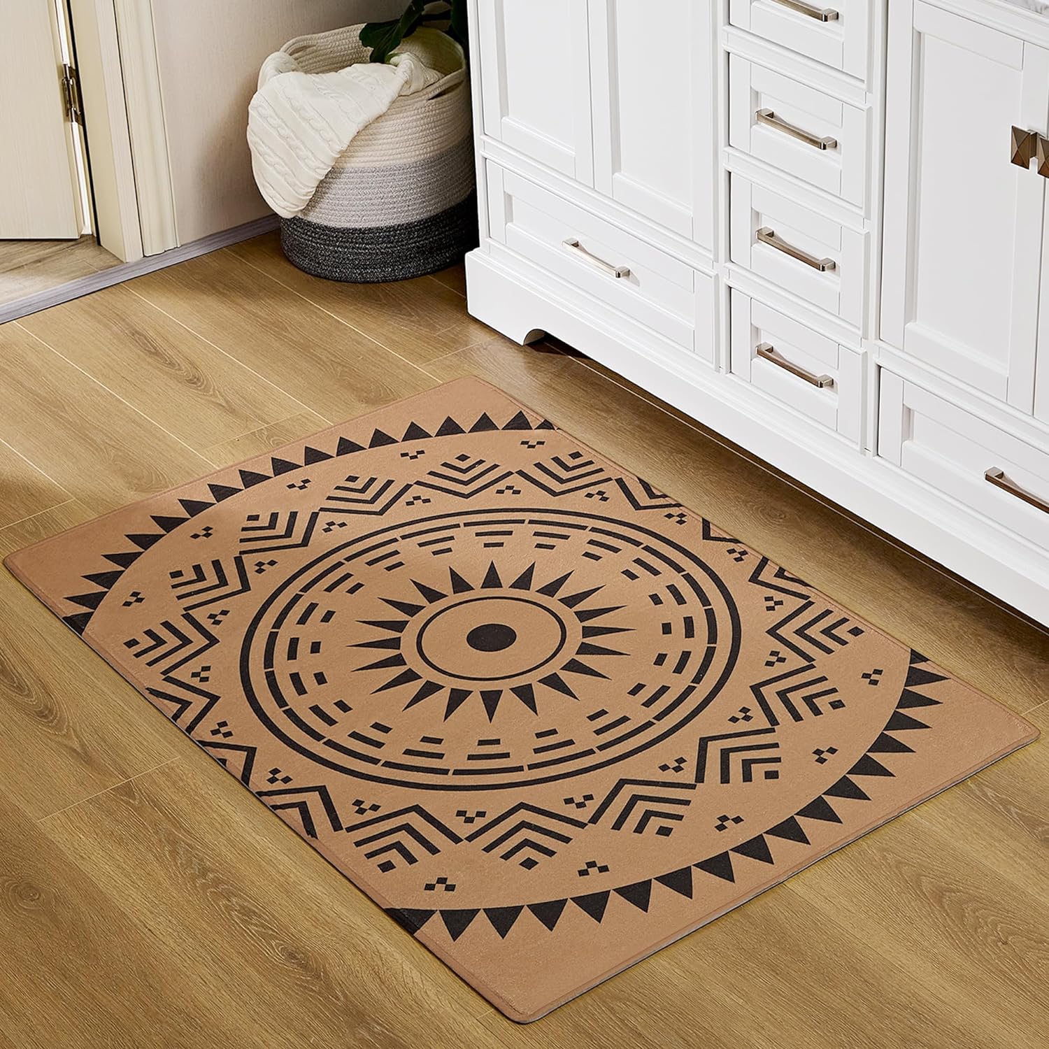 VECELO Front Door Mat Indoor Welcome Mat Outdoor, Absorbent Muddy Kitchen Rugs