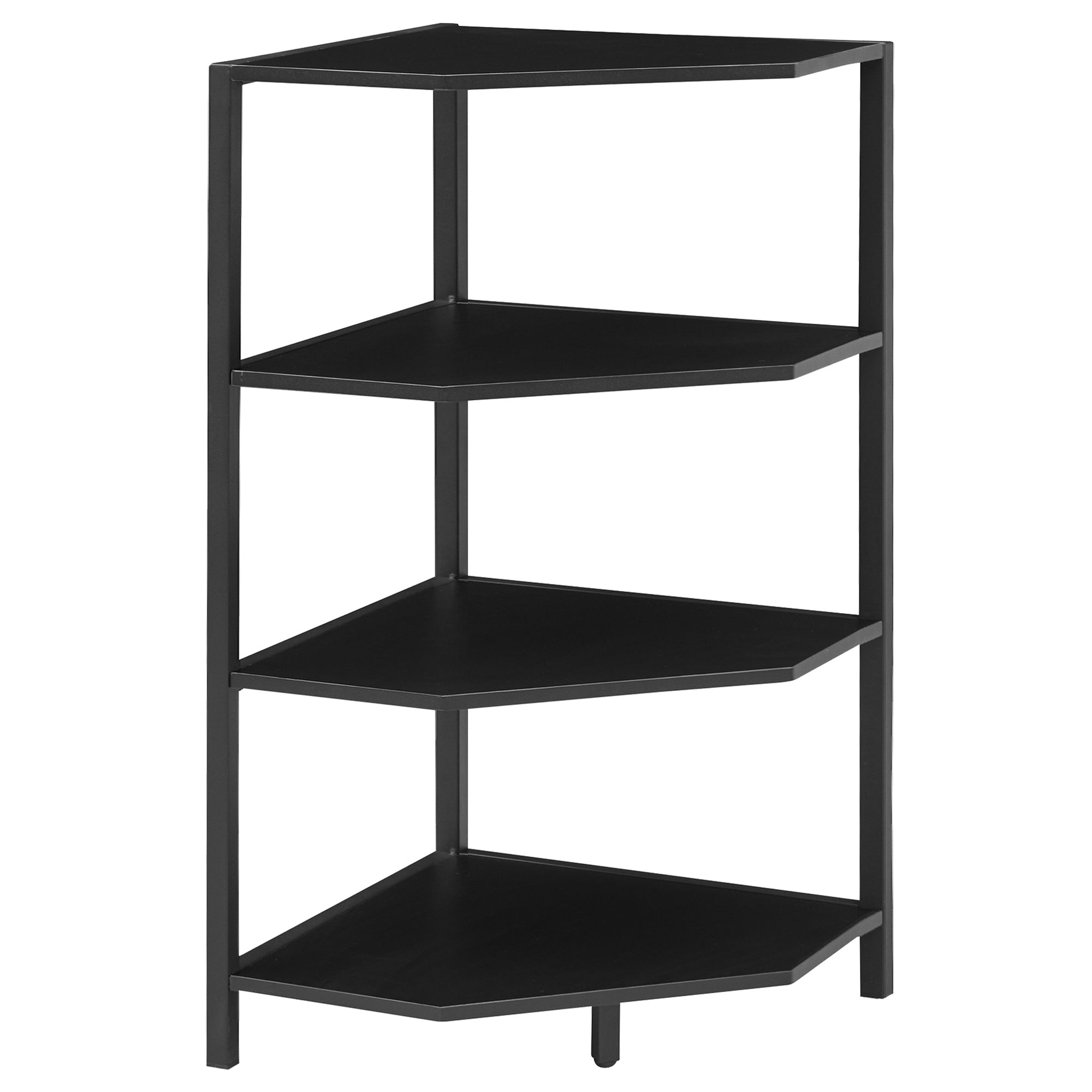 VECELO 31" Tall Corner Shelf/4-Tier Display Shelves with Metal Frame