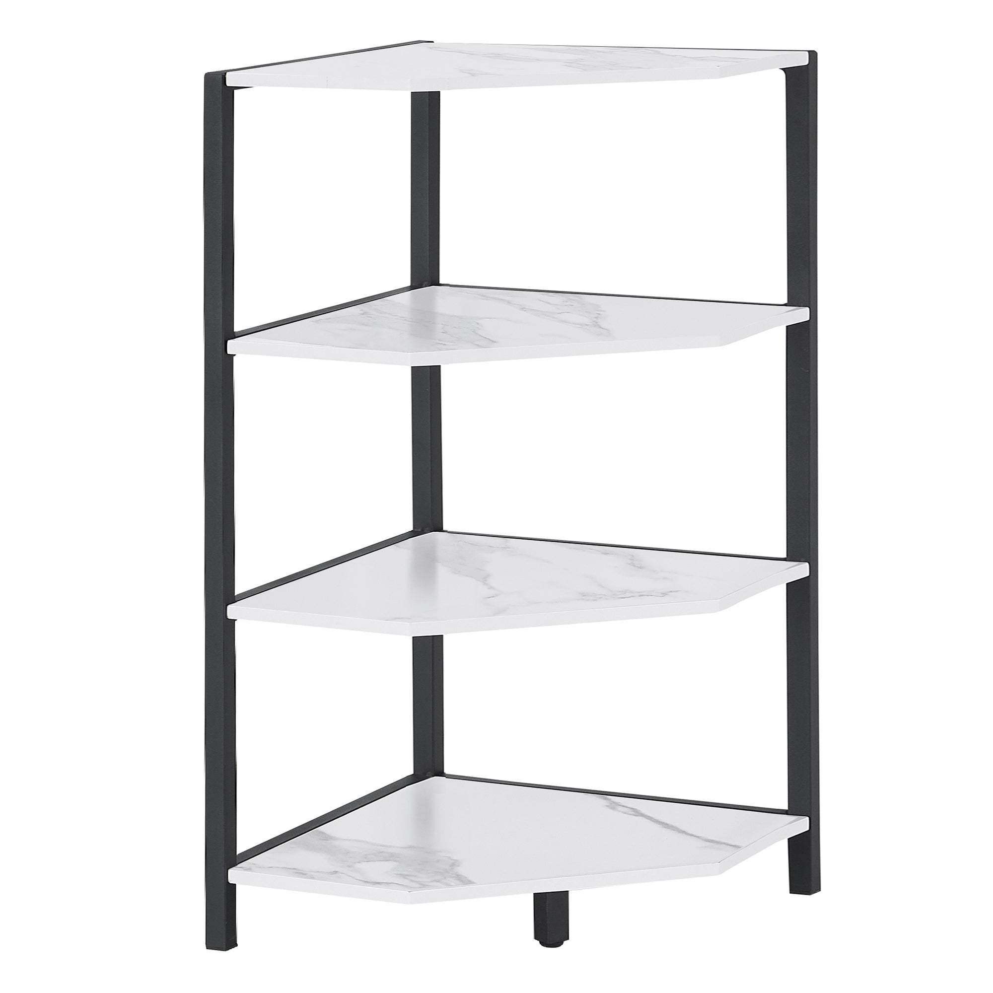 VECELO 31" Tall Corner Shelf/4-Tier Display Shelves with Metal Frame