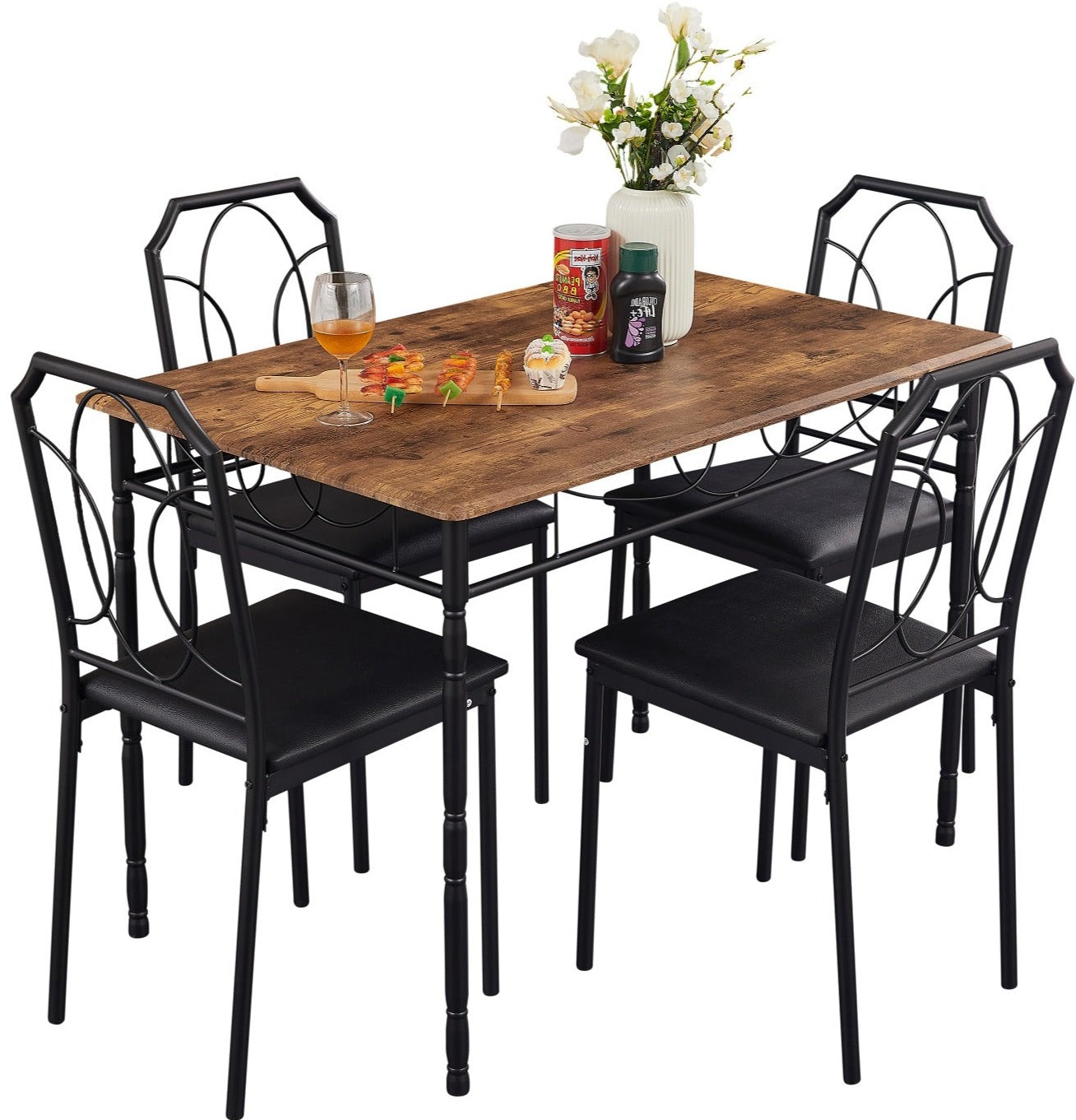 VECELO 5 Pieces Table Sets