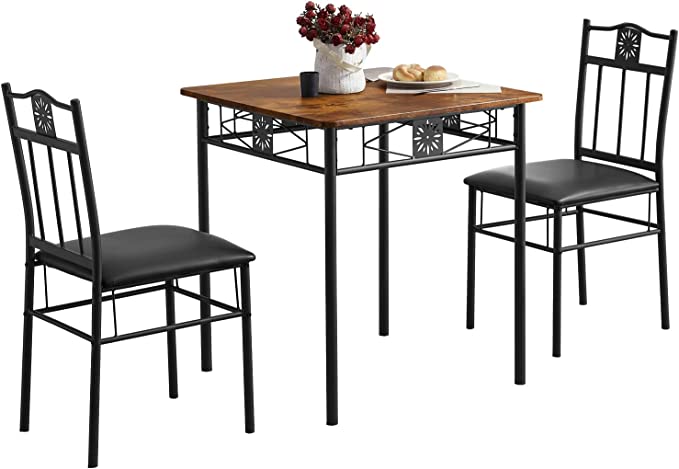 VECELO 3-Piece Dining Room Table Set - VECELO