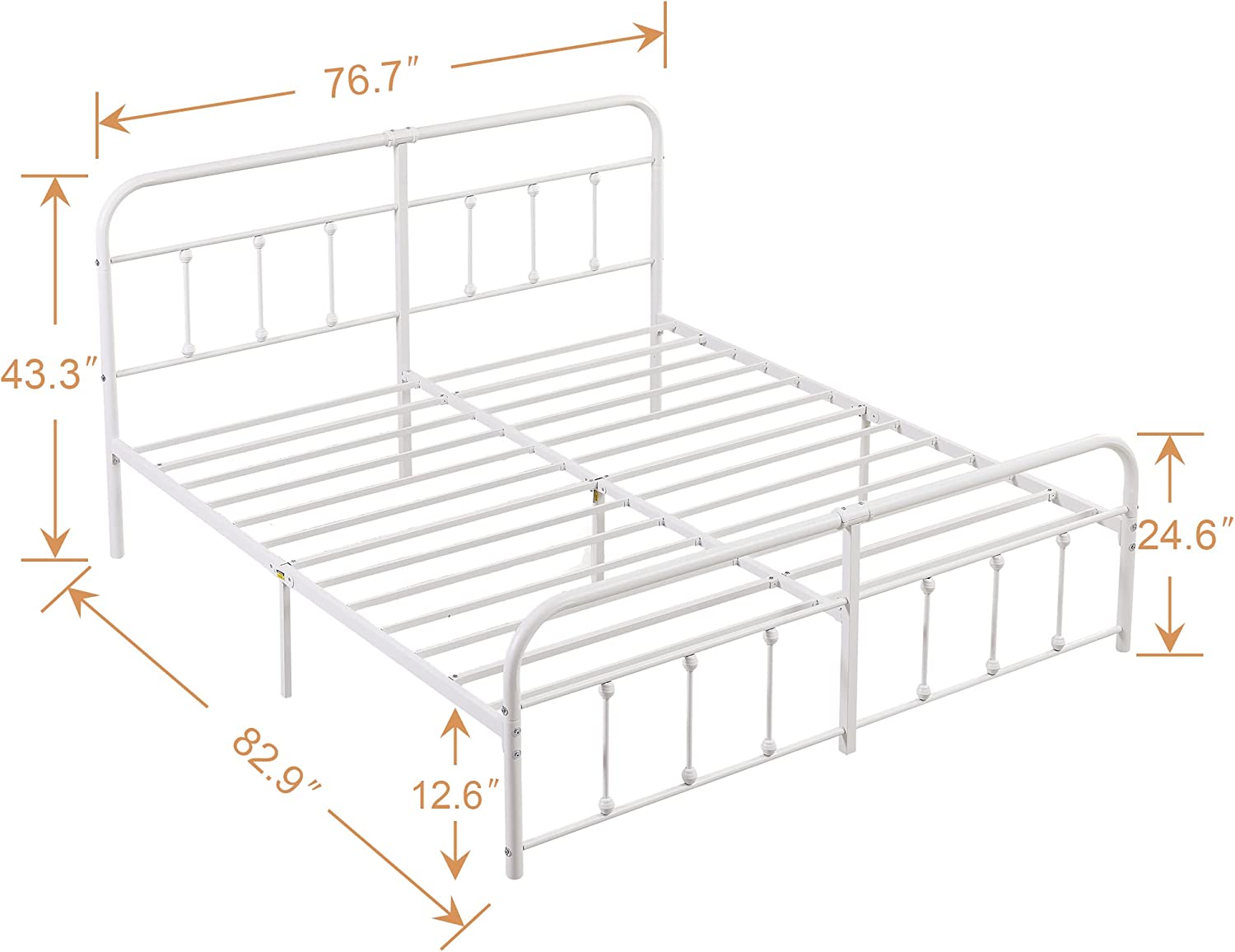 VECELO Metal Platform Bed Frame Mattress Foundation Modern&Simple Style